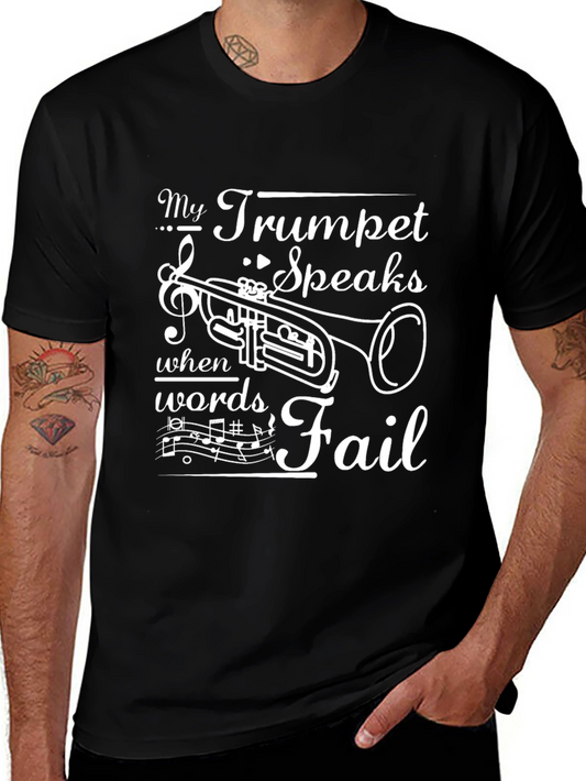 Trumpet Speaks T-Shirt: Music Lovers Gift