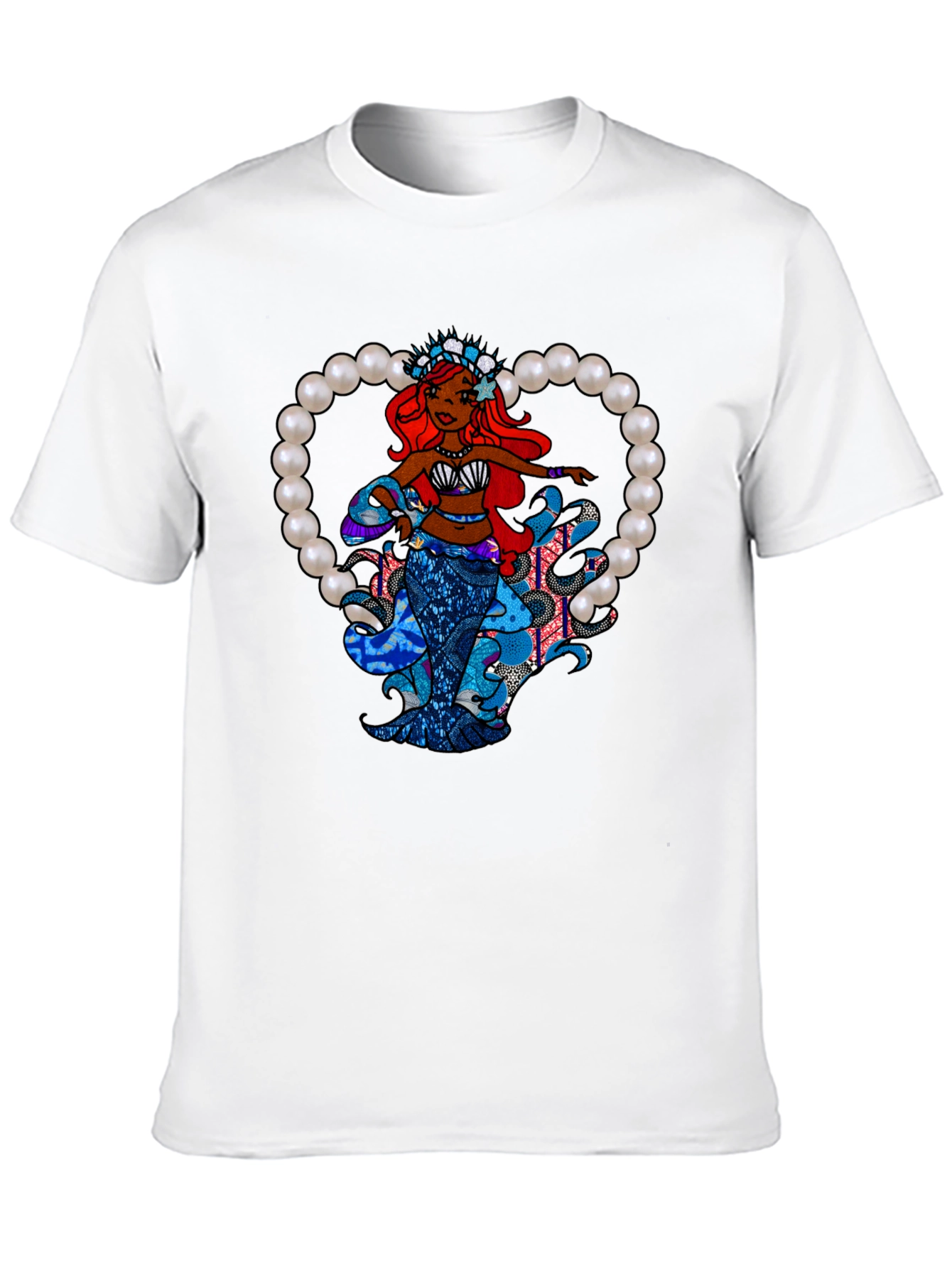 Mermaid Graphic Black T-Shirt