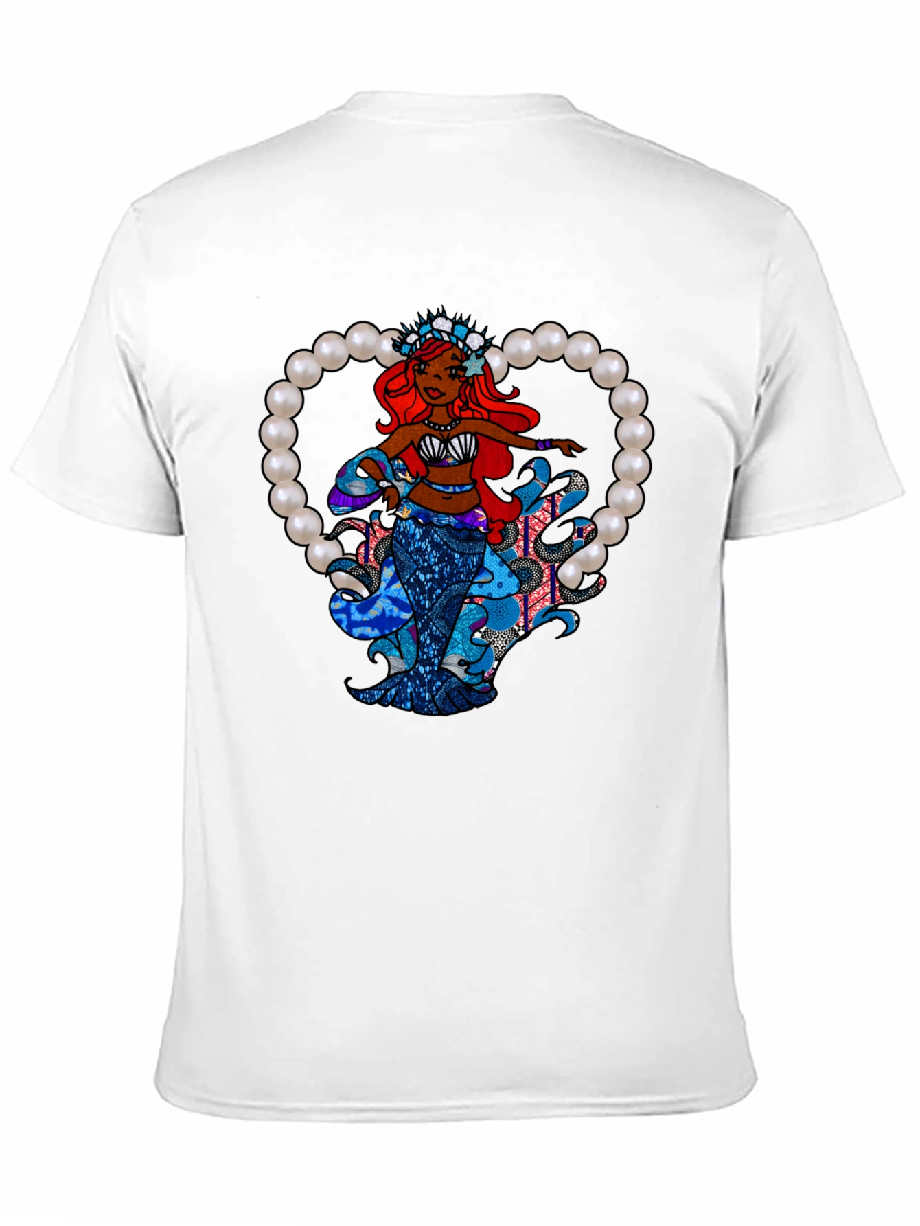 Mermaid Graphic Black T-Shirt