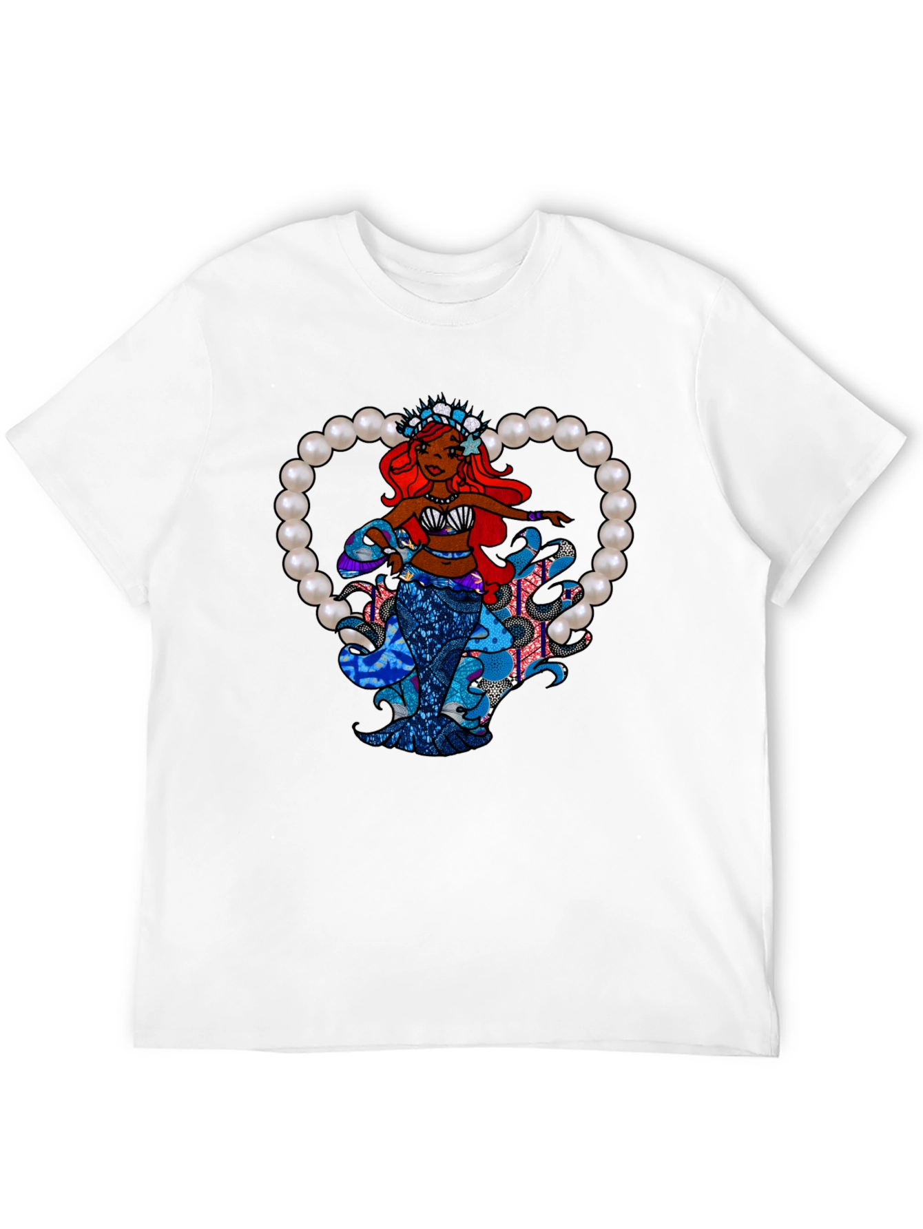 Mermaid Graphic Black T-Shirt