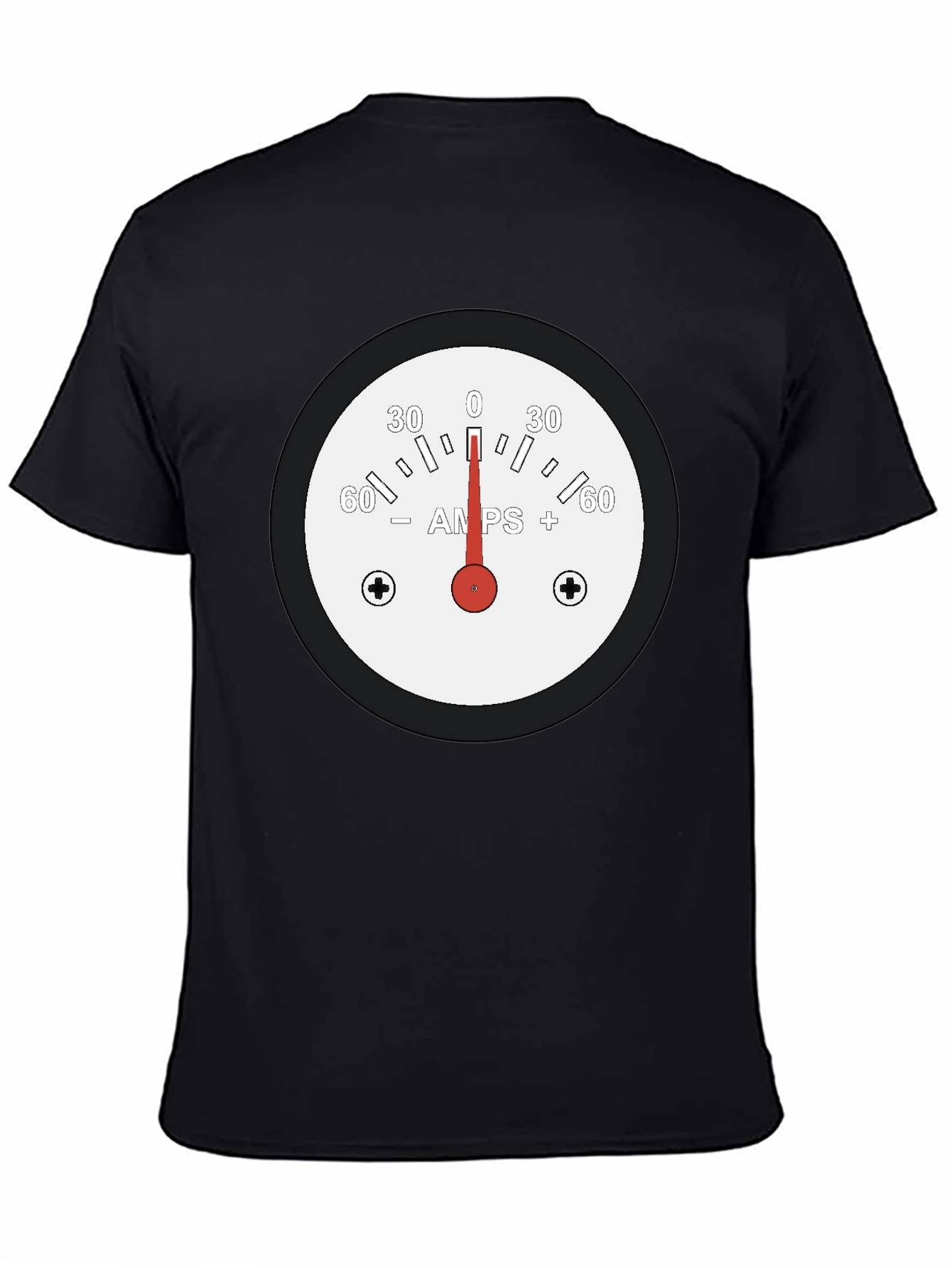 Amps Gauge Graphic Tee - Black Cotton T-Shirt