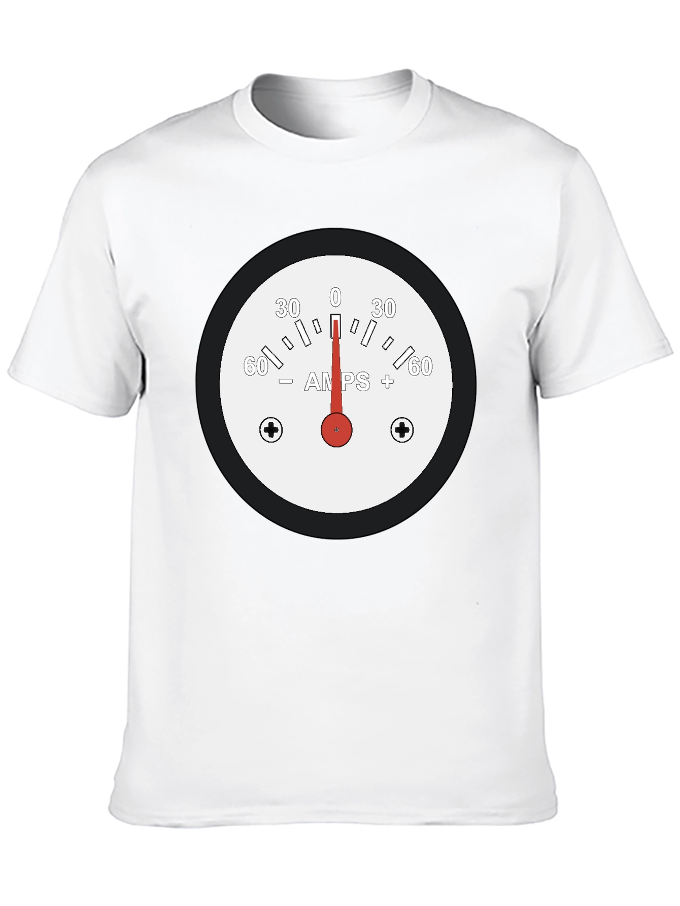 Amps Gauge Graphic Tee - Black Cotton T-Shirt