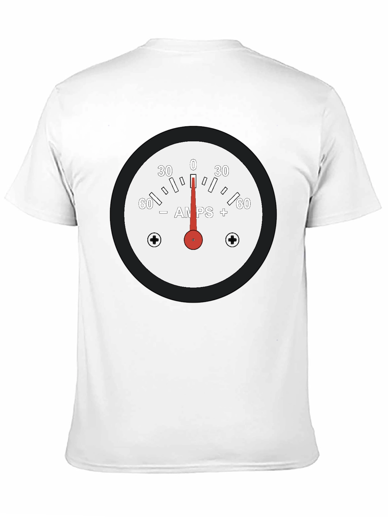 Amps Gauge Graphic Tee - Black Cotton T-Shirt