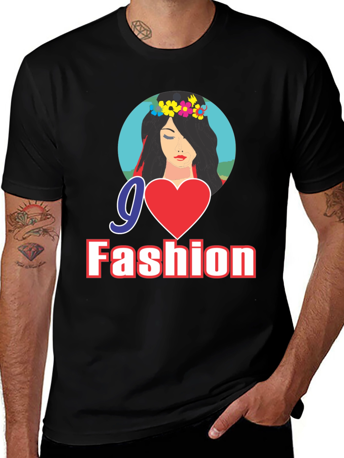 Go Fashion Black Graphic Tee