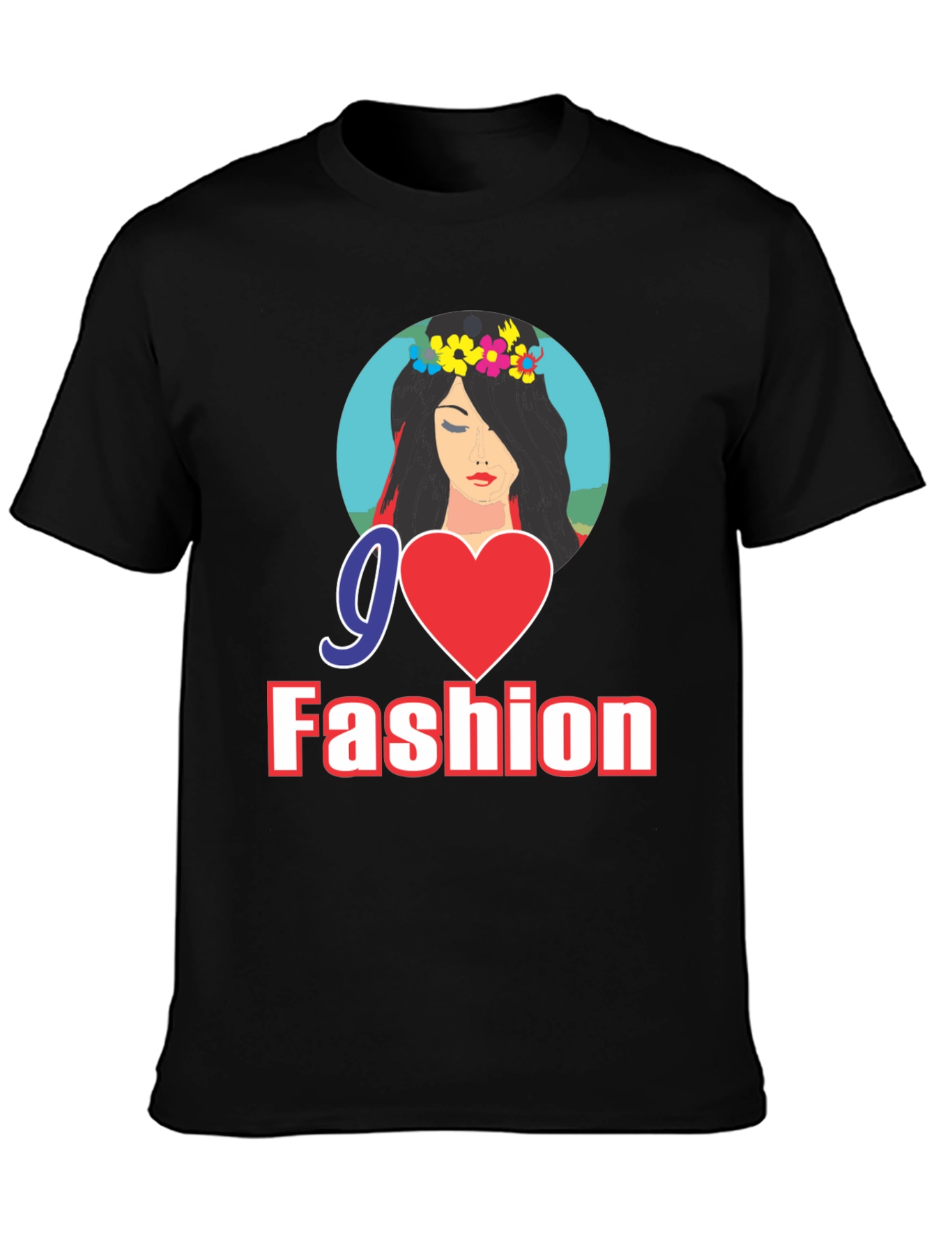Go Fashion Black Graphic Tee