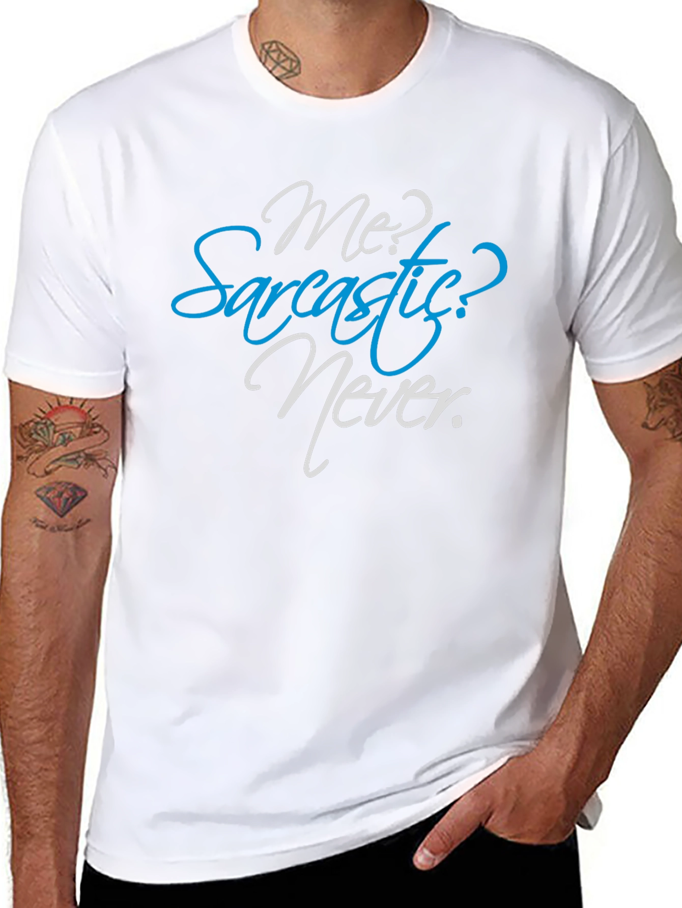 Sarcastic Never Funny Graphic Tee Mens Shirt