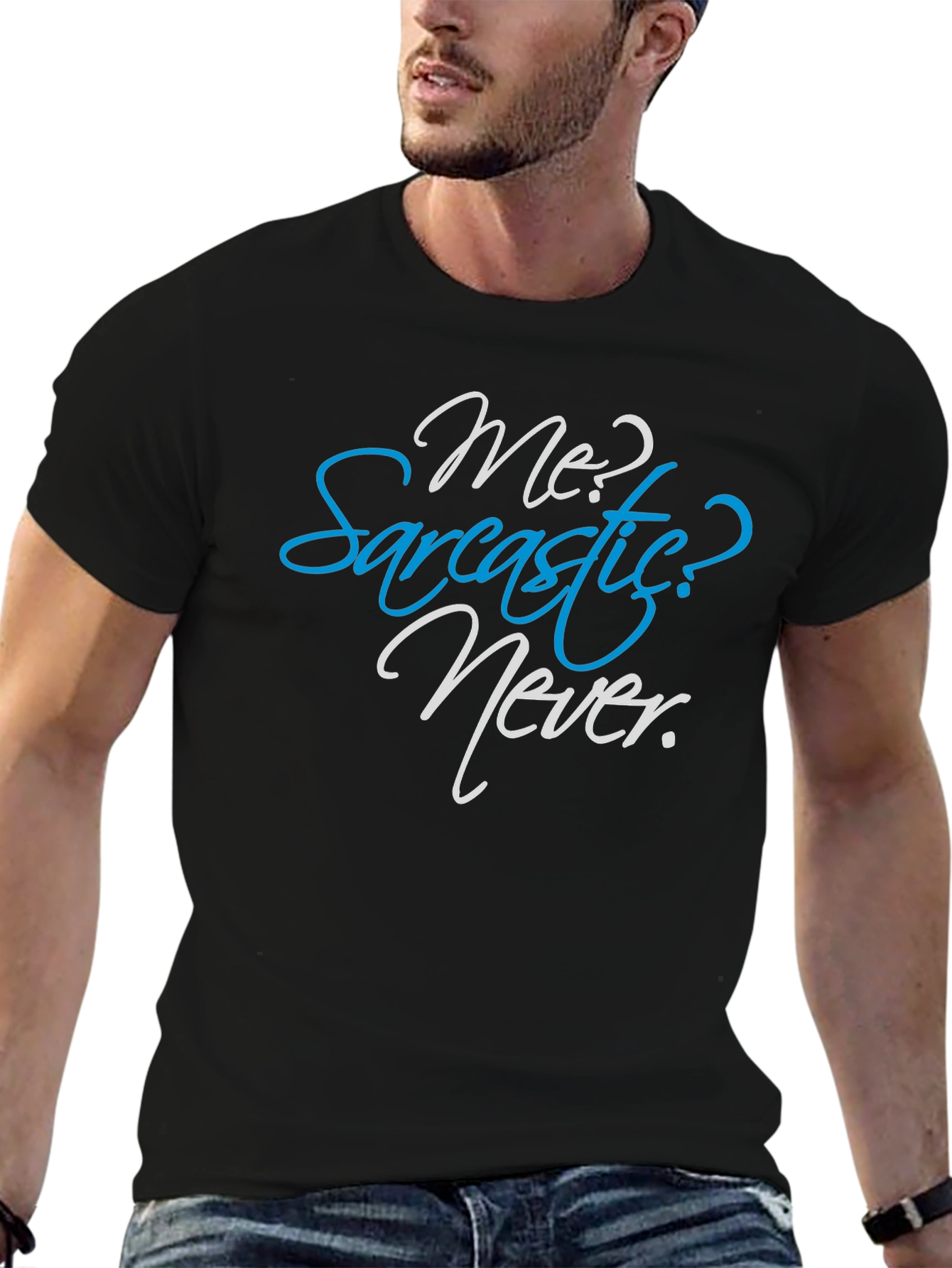 Sarcastic Never Funny Graphic Tee Mens Shirt