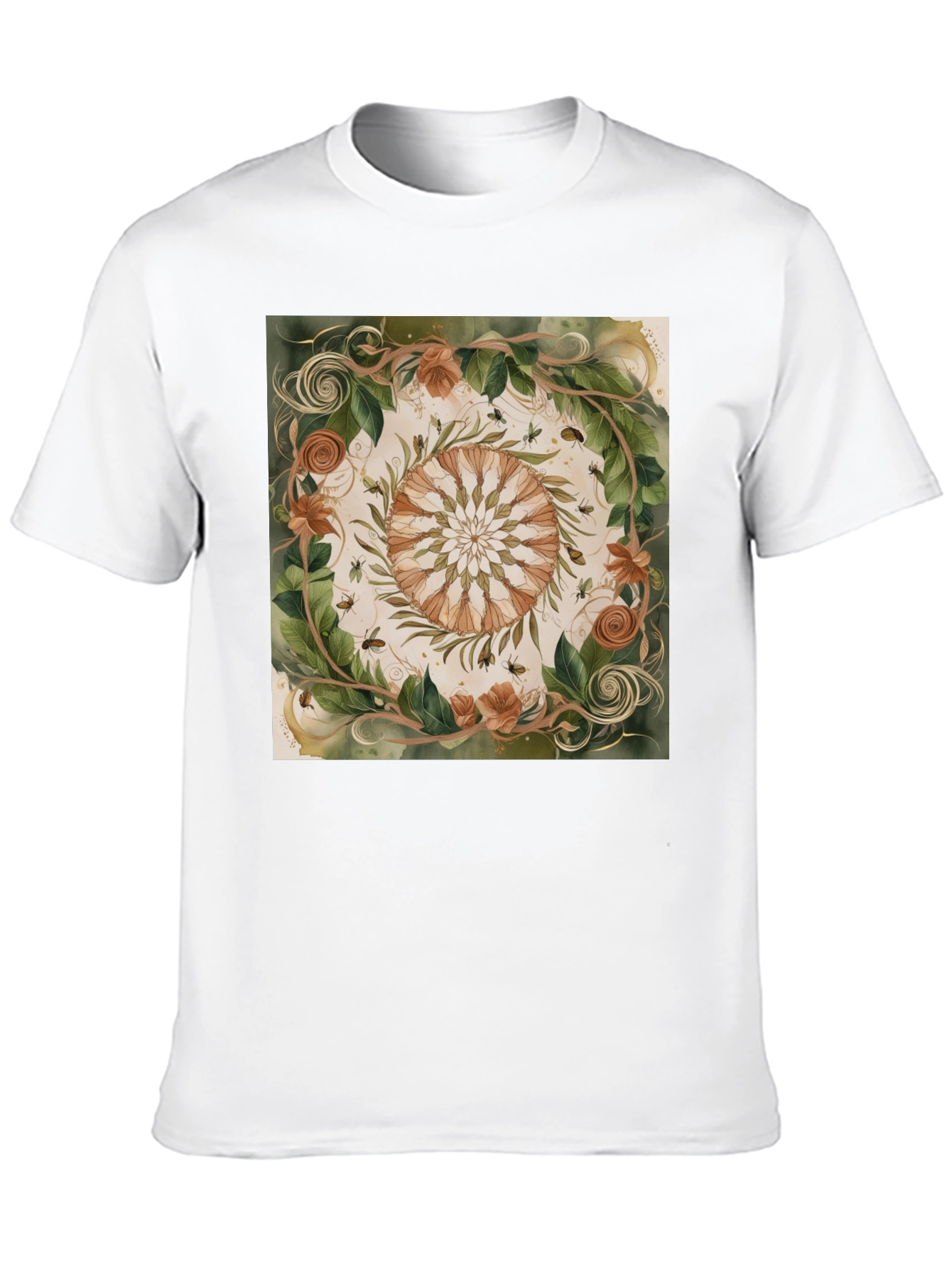 Nature Mandala Graphic Tee - Organic Style