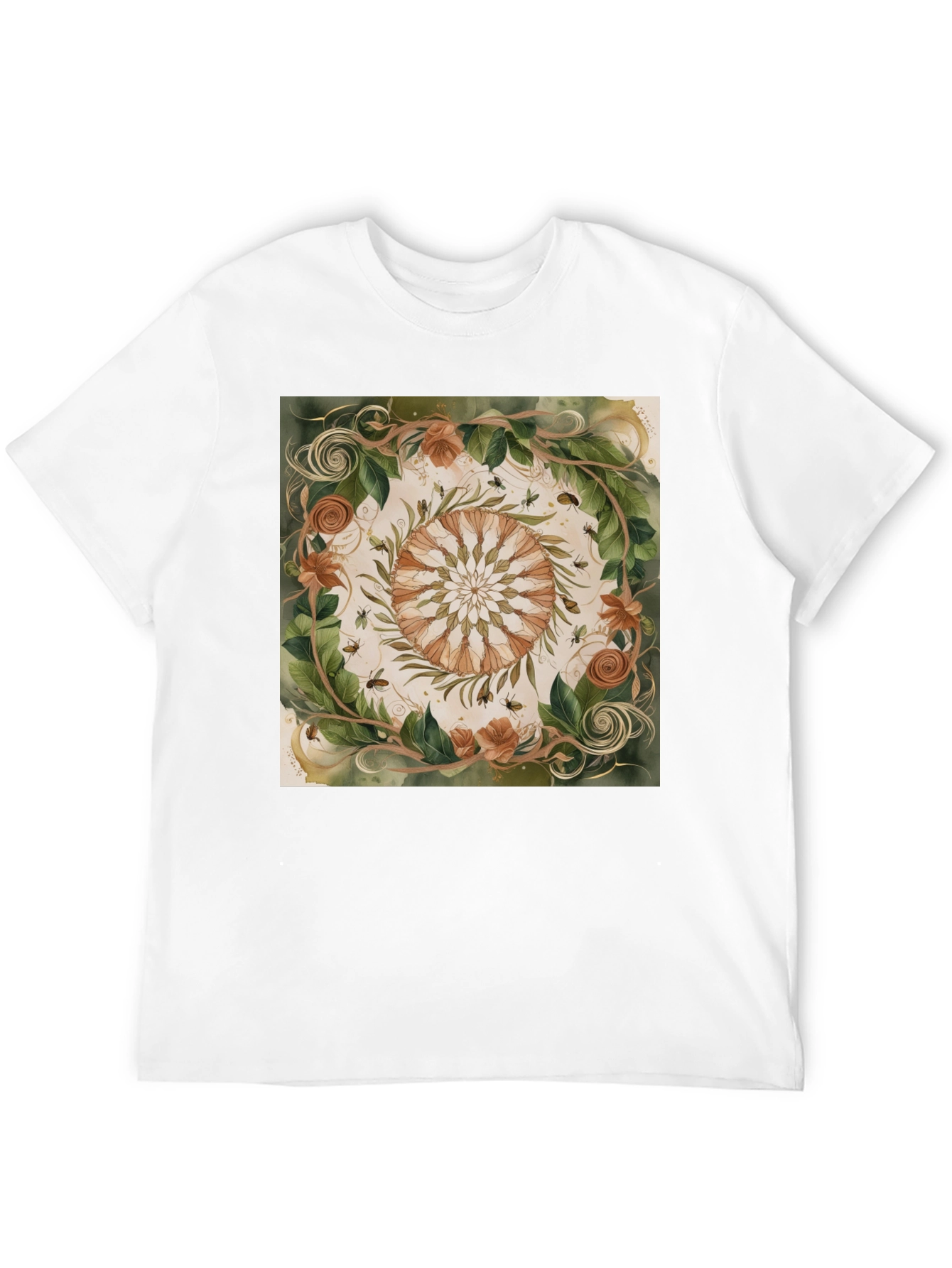 Nature Mandala Graphic Tee - Organic Style