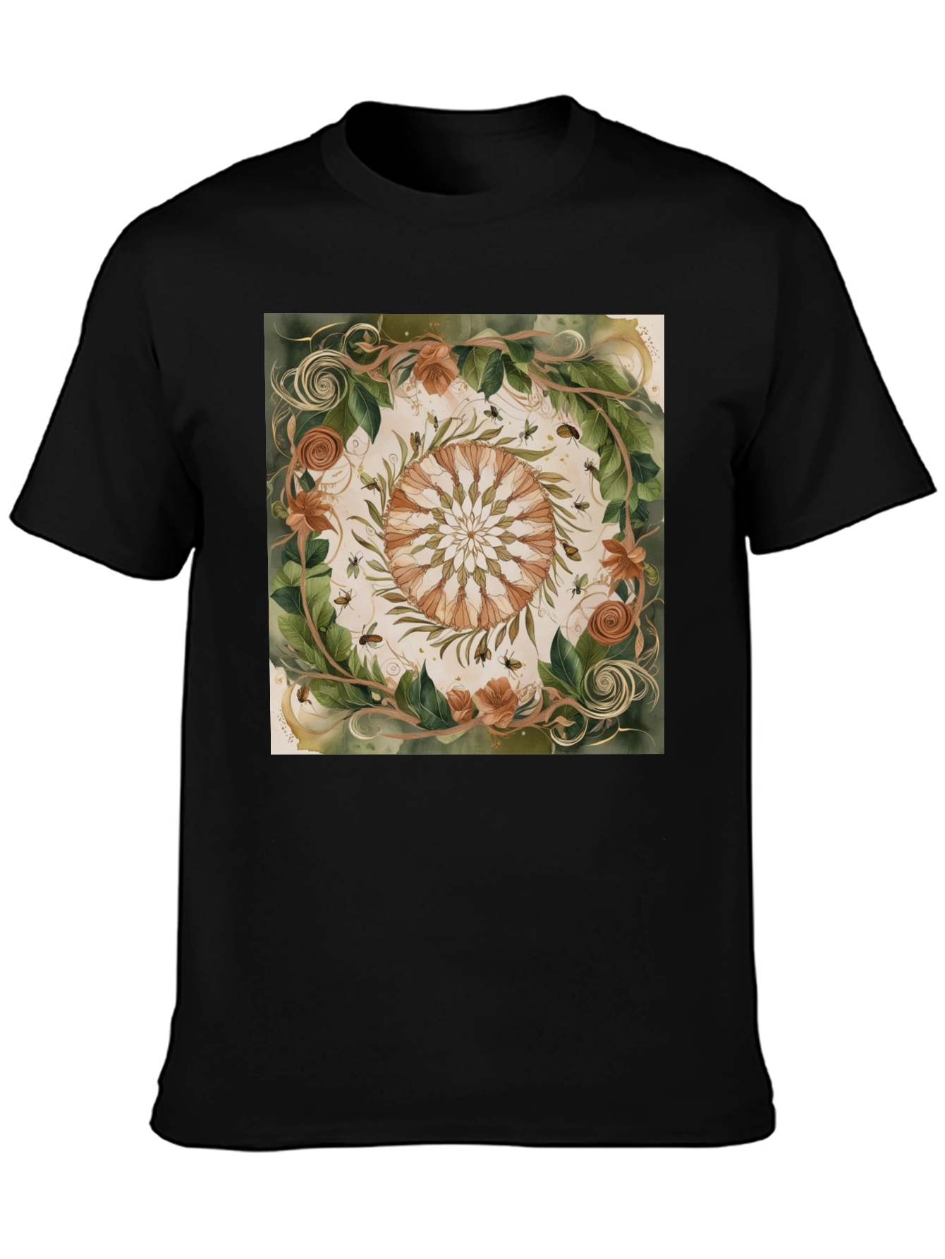 Nature Mandala Graphic Tee - Organic Style