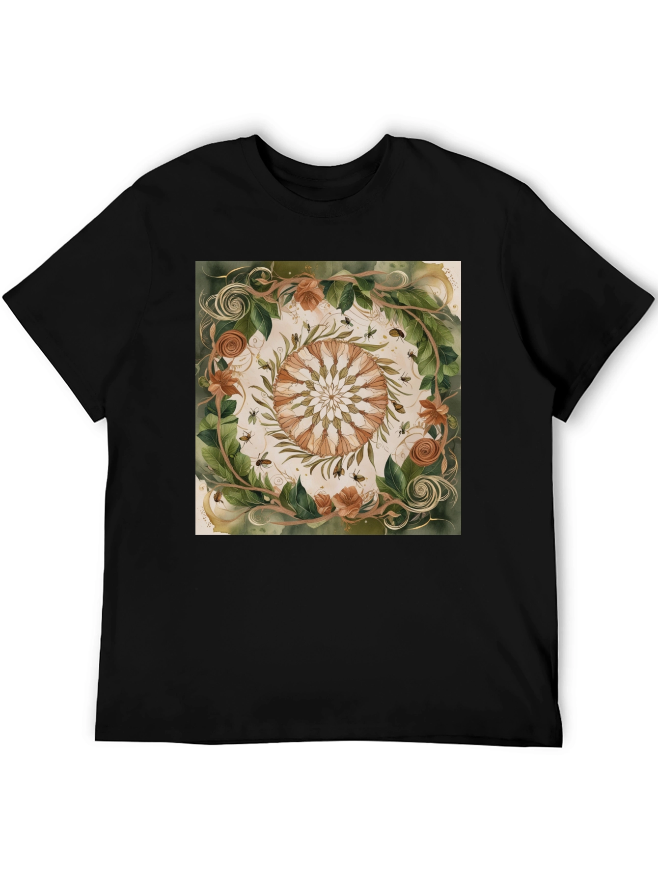 Nature Mandala Graphic Tee - Organic Style