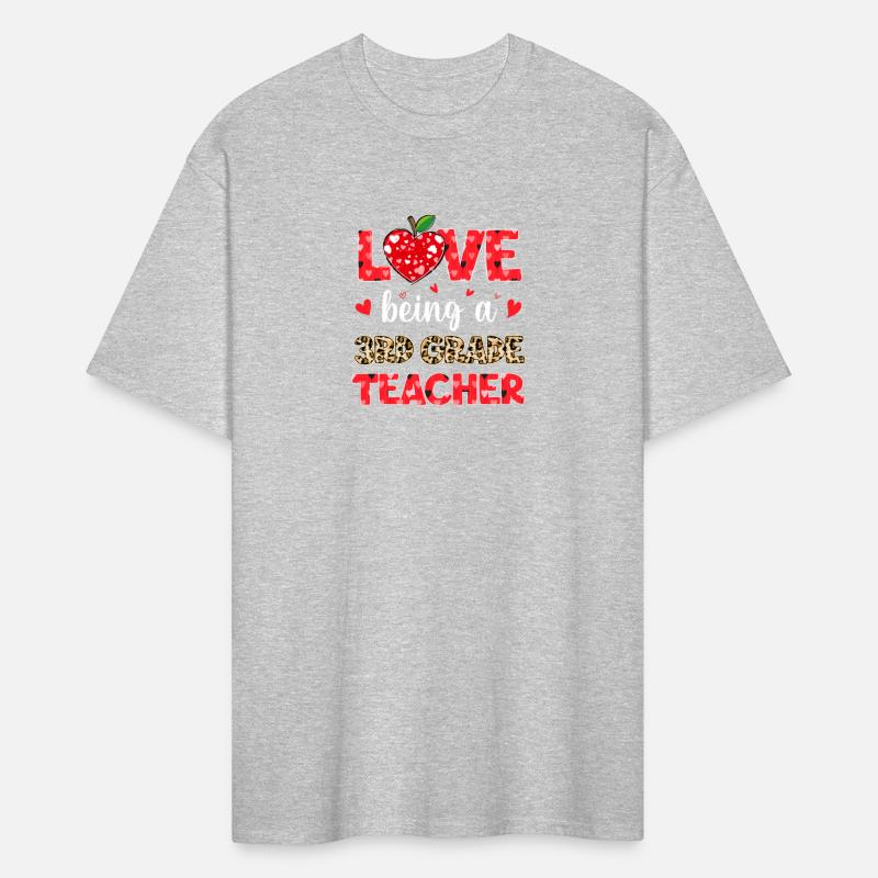 Love Being A 3Rd Grade Teacher Day Leopard Plaid