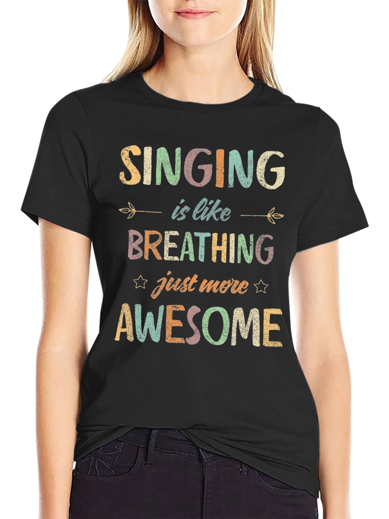 Singing is Like Breathing Graphic T-Shirt