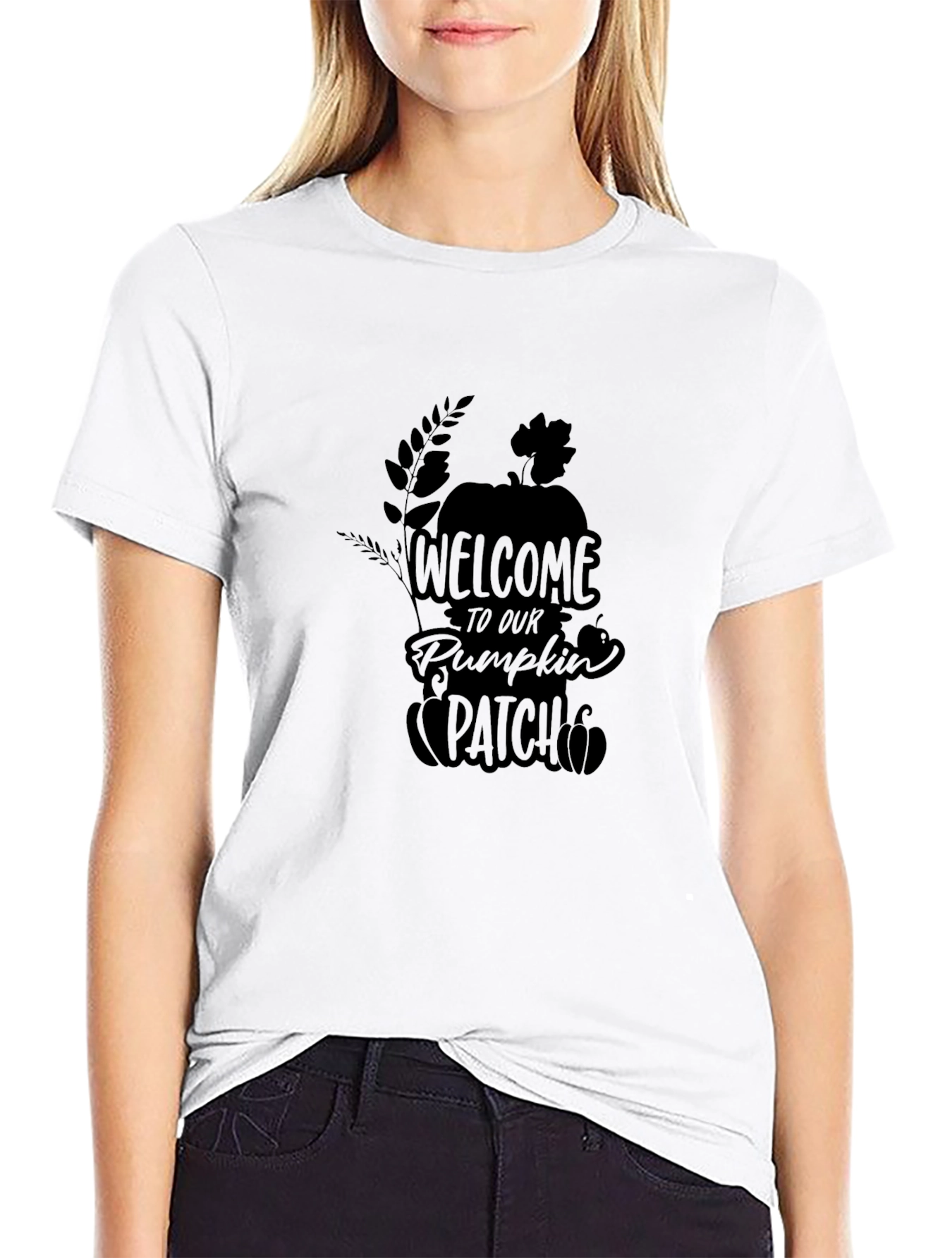 Welcome to Our Pumpkin Patch T-Shirt - Black