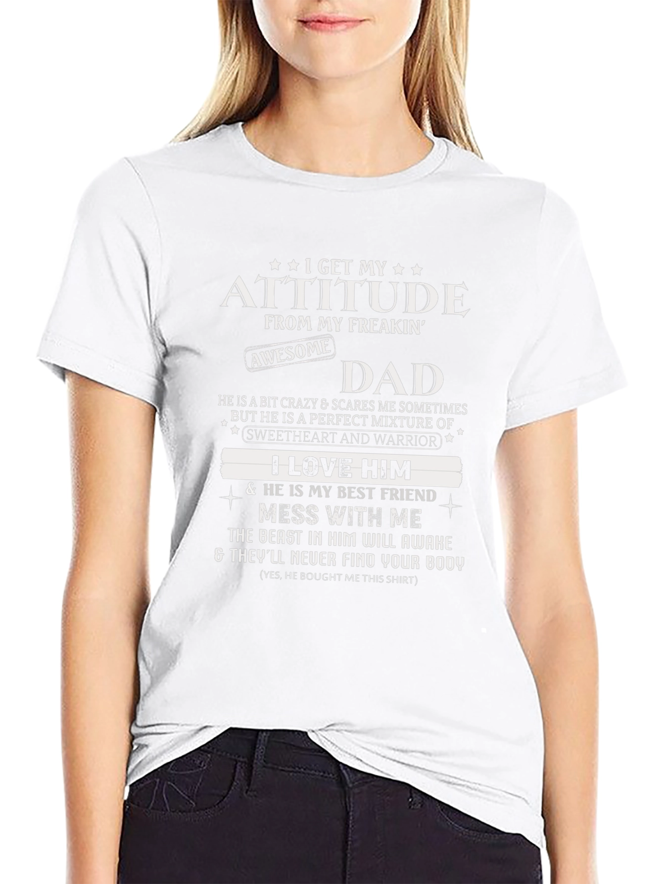 Attitude From My Freakin Awesome Dad Graphic T-Shirt