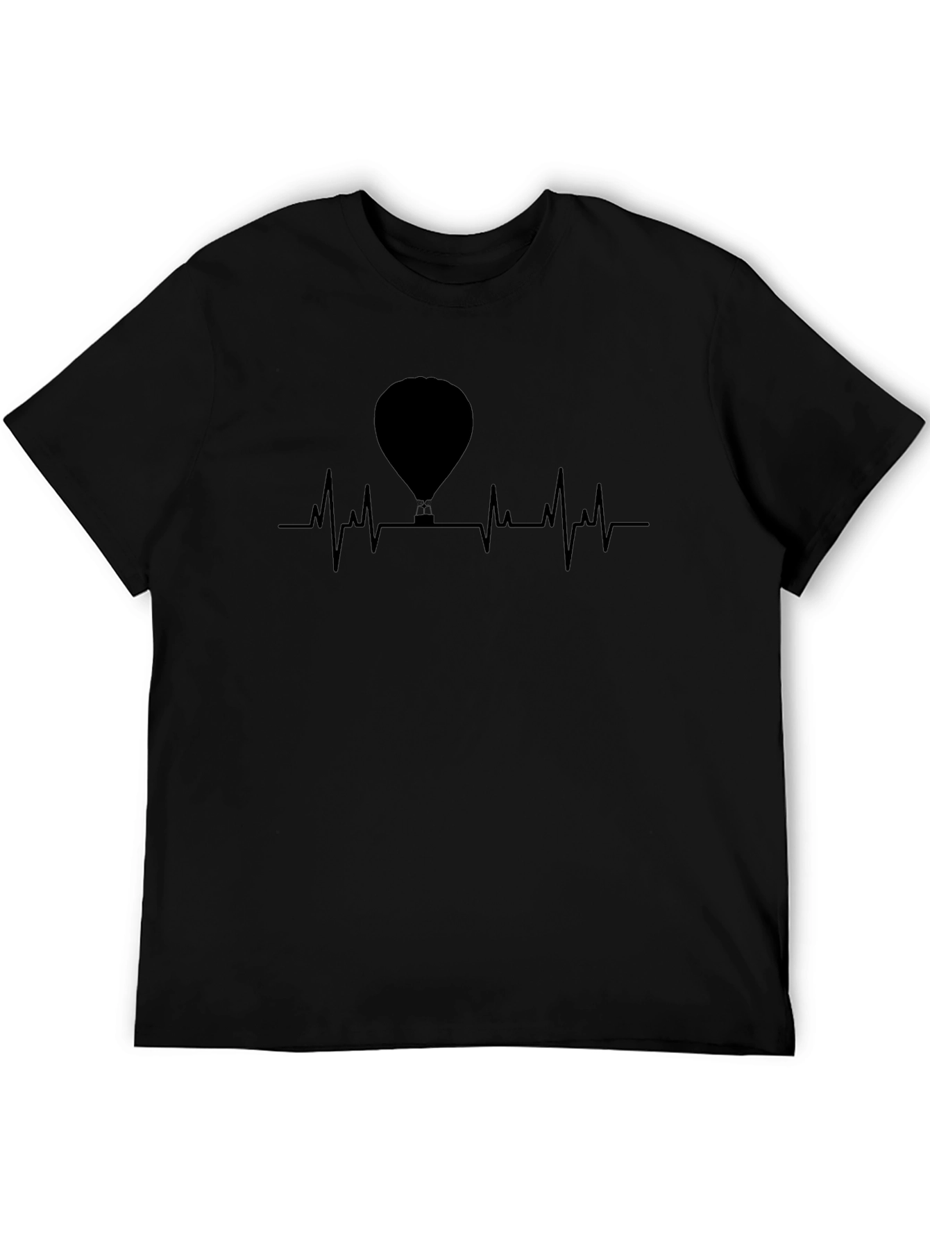 Hot Air Balloon Heartbeat Graphic Tee