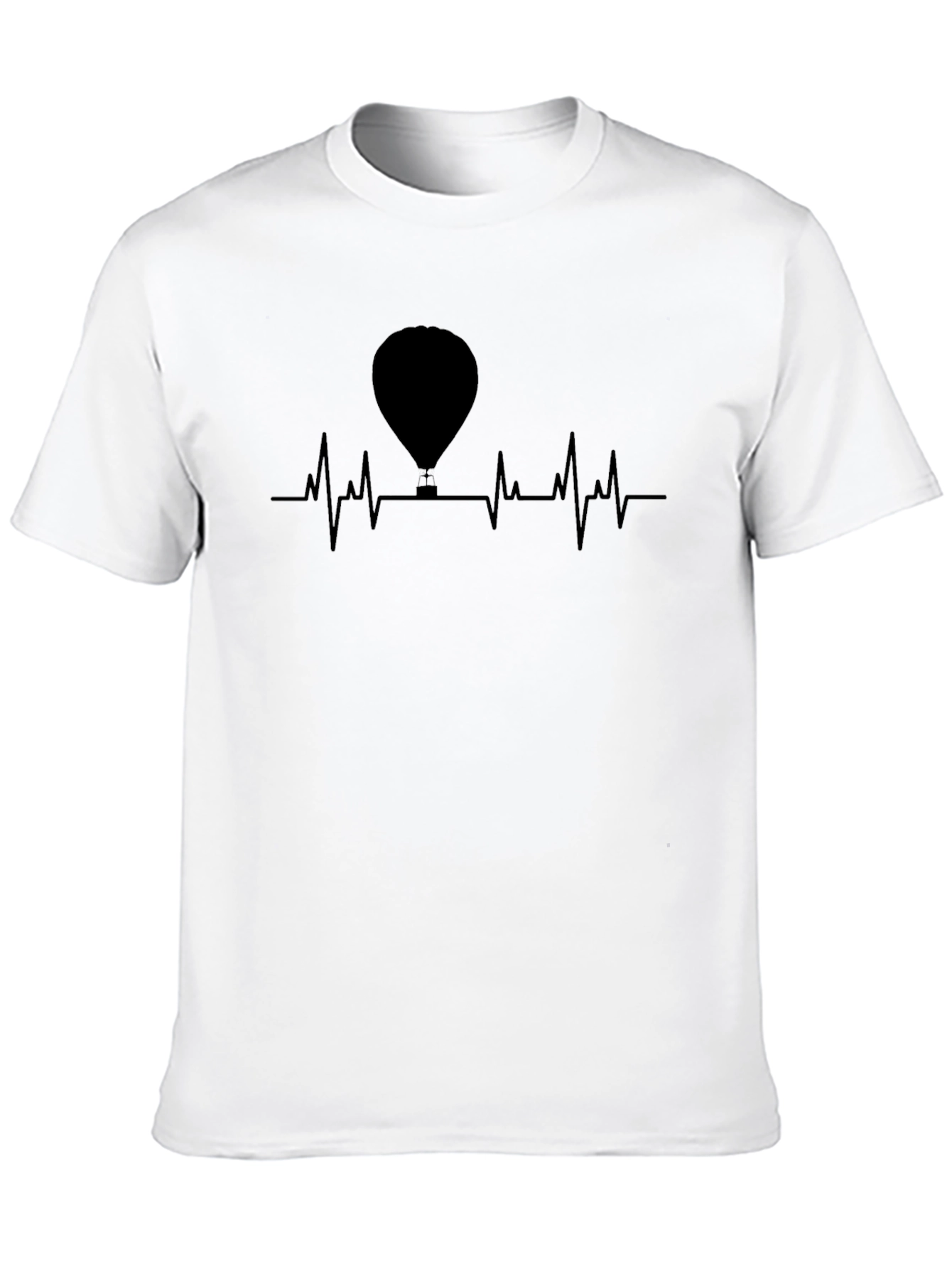 Hot Air Balloon Heartbeat Graphic Tee
