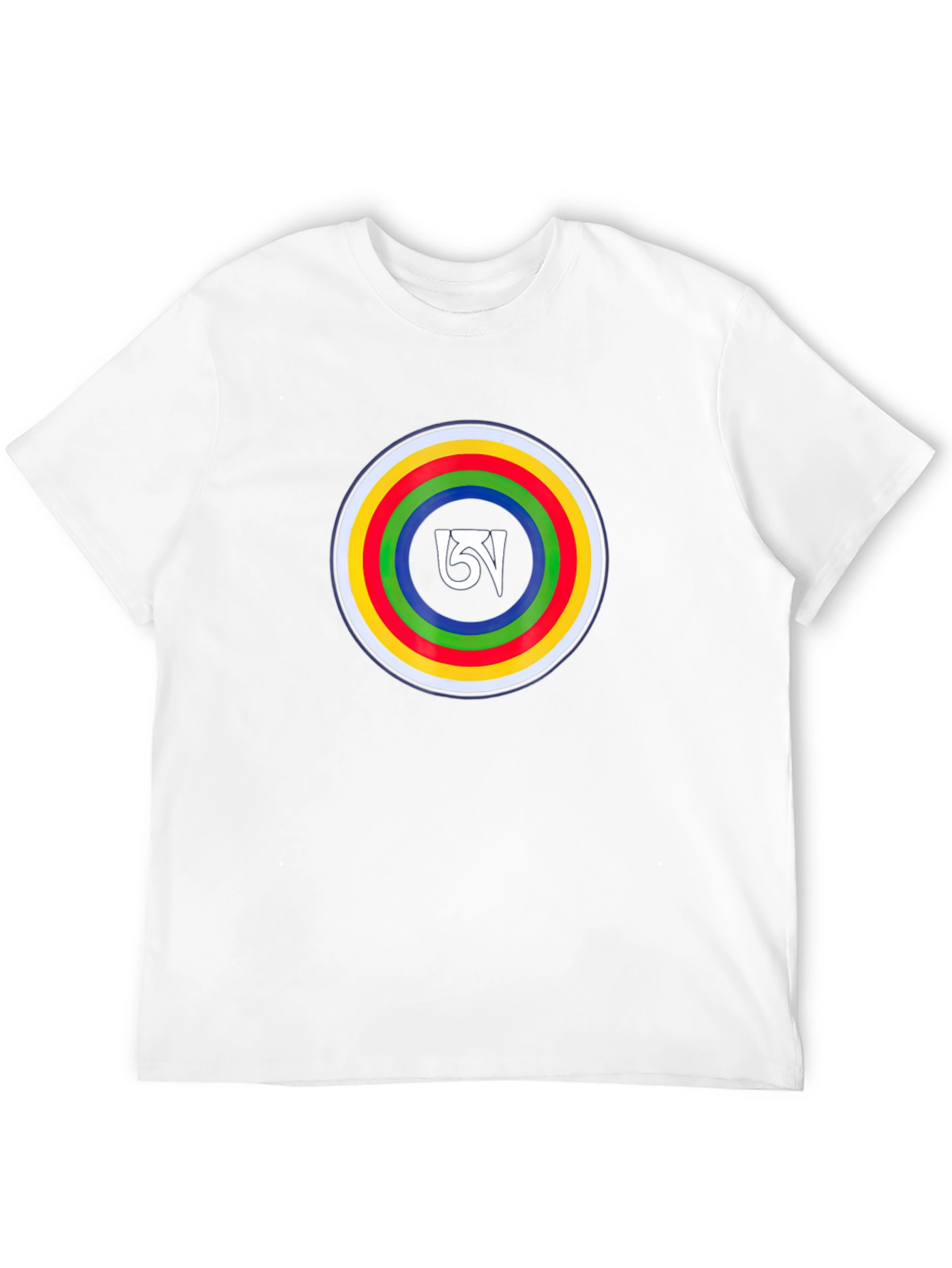 Black Tee with Tibetan Symbol Circle