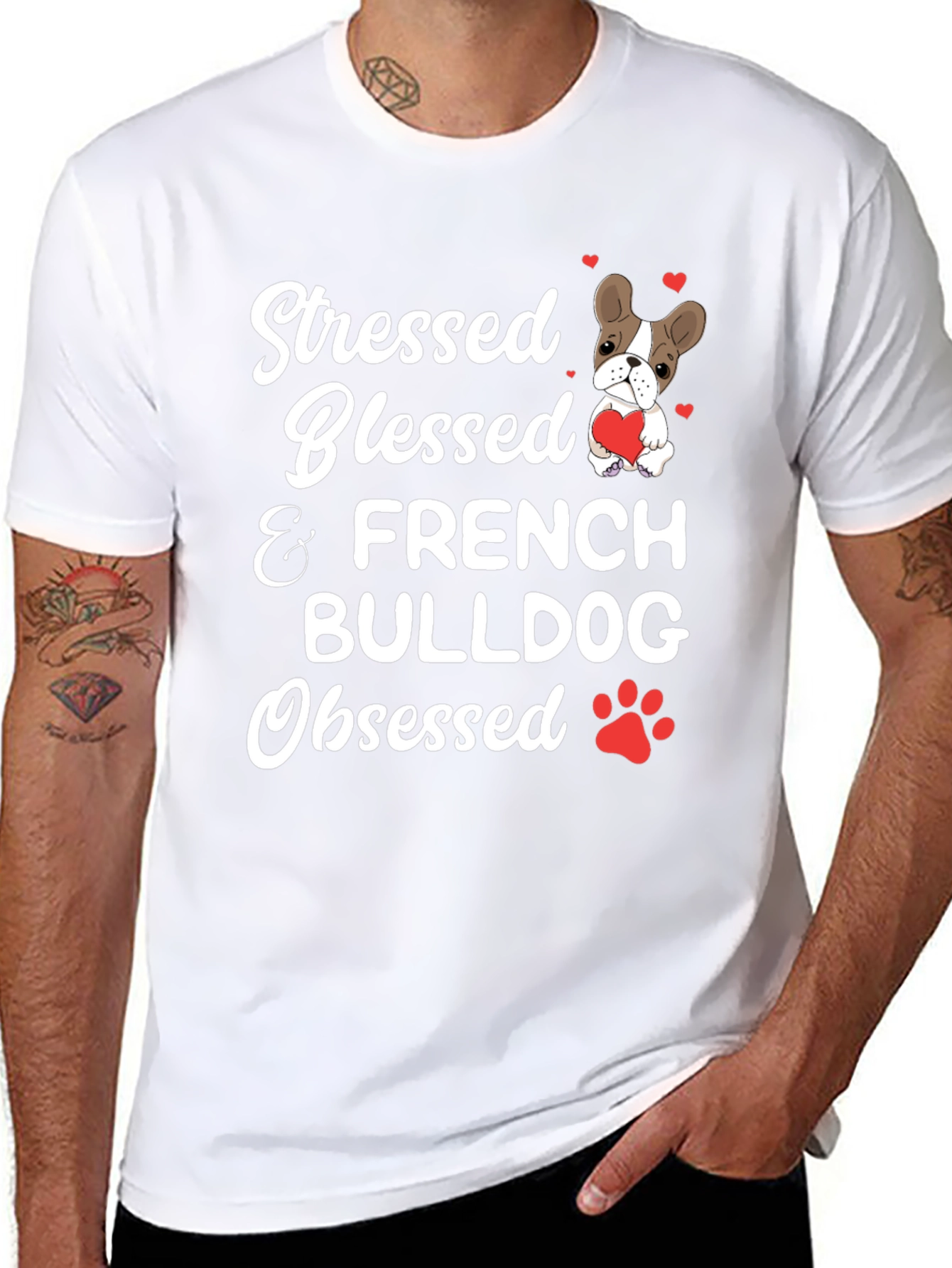 Stressed Blessed French Bulldog Obsessed T-Shirt