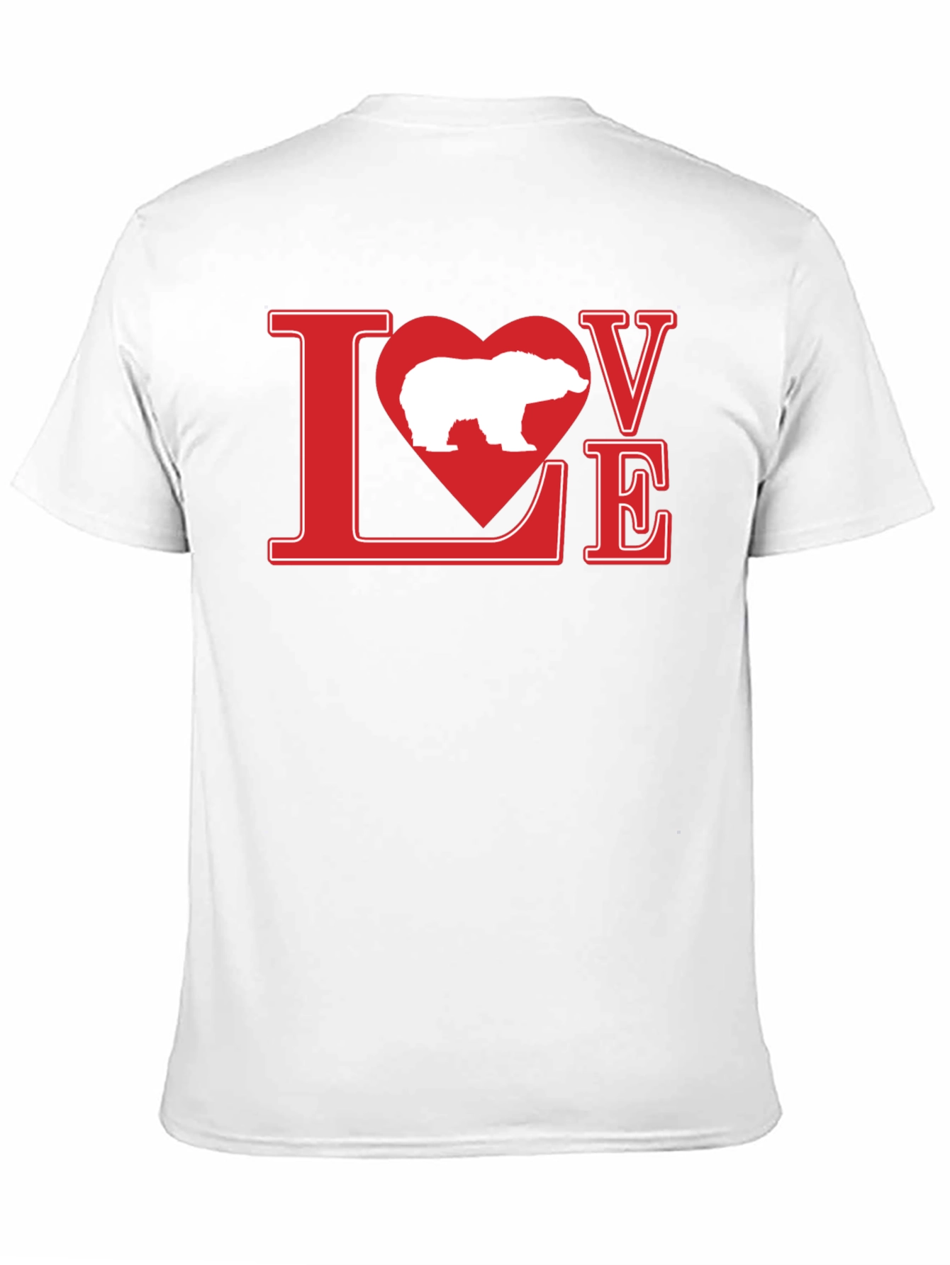 Love Polar Bear Graphic Tee - Black Cotton T-Shirt