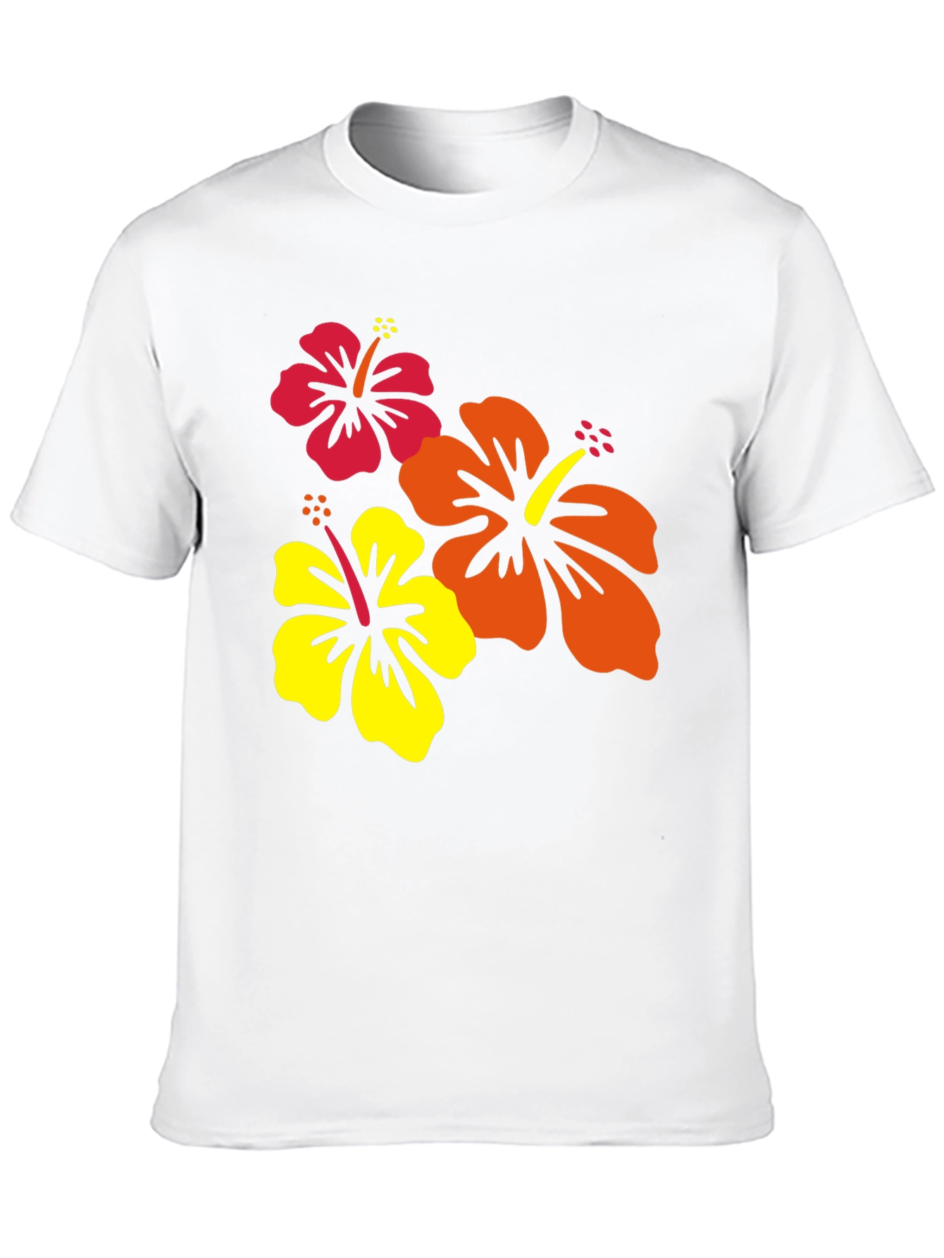 Tropical Hibiscus Black T-Shirt