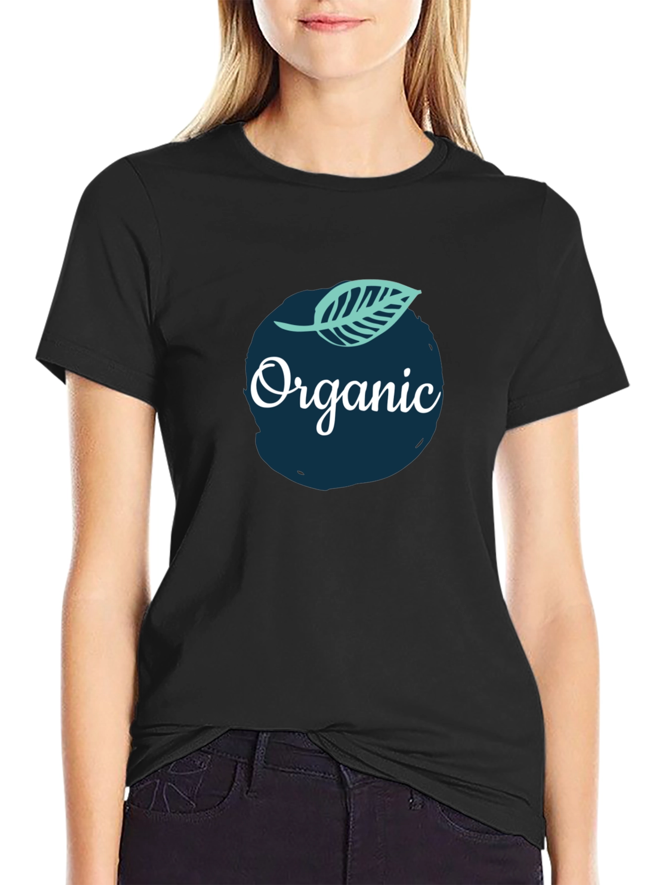 Organic Graphic Tee - Black Cotton T-Shirt