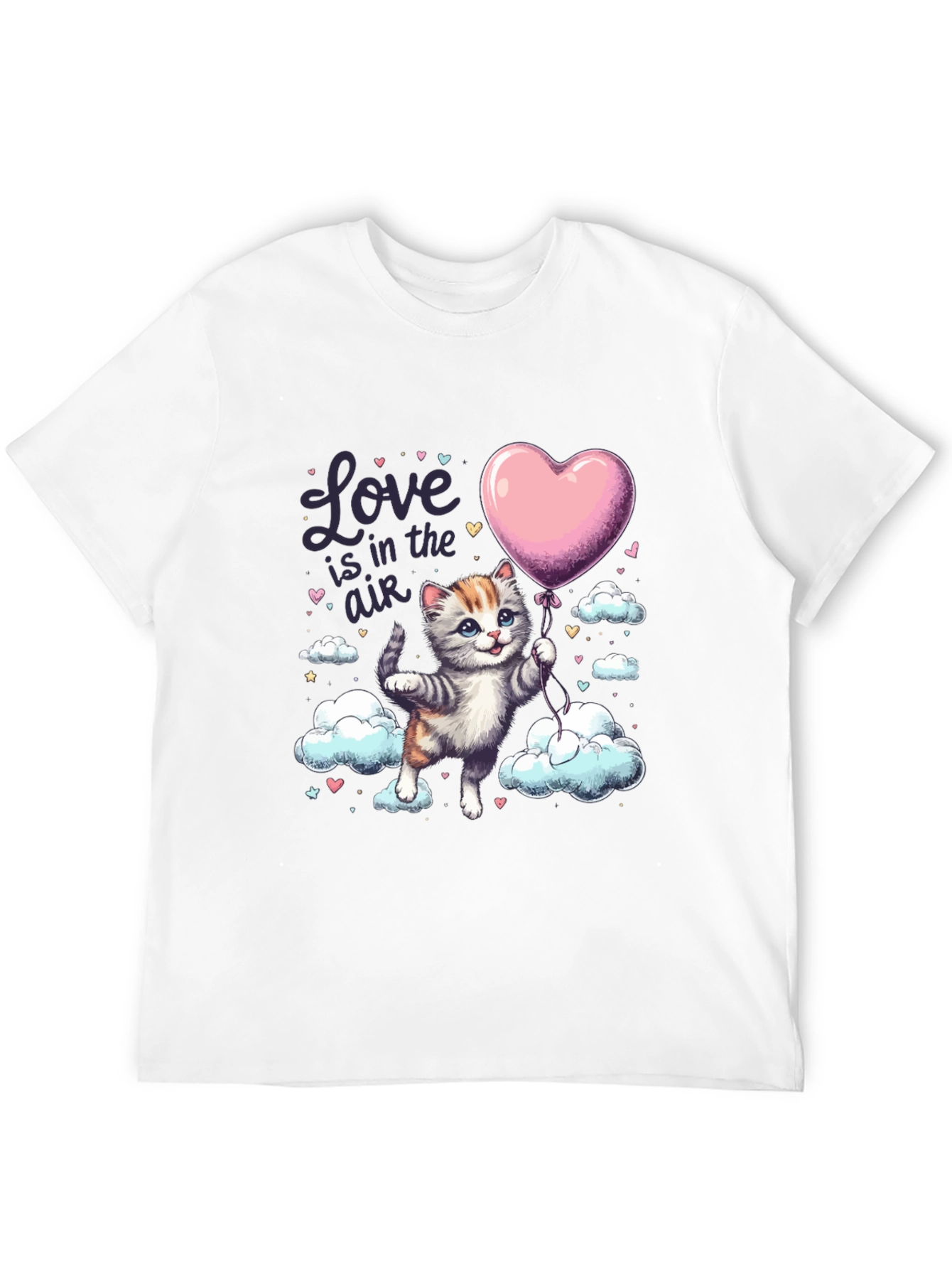 Love is in the Air Cat Graphic Tee