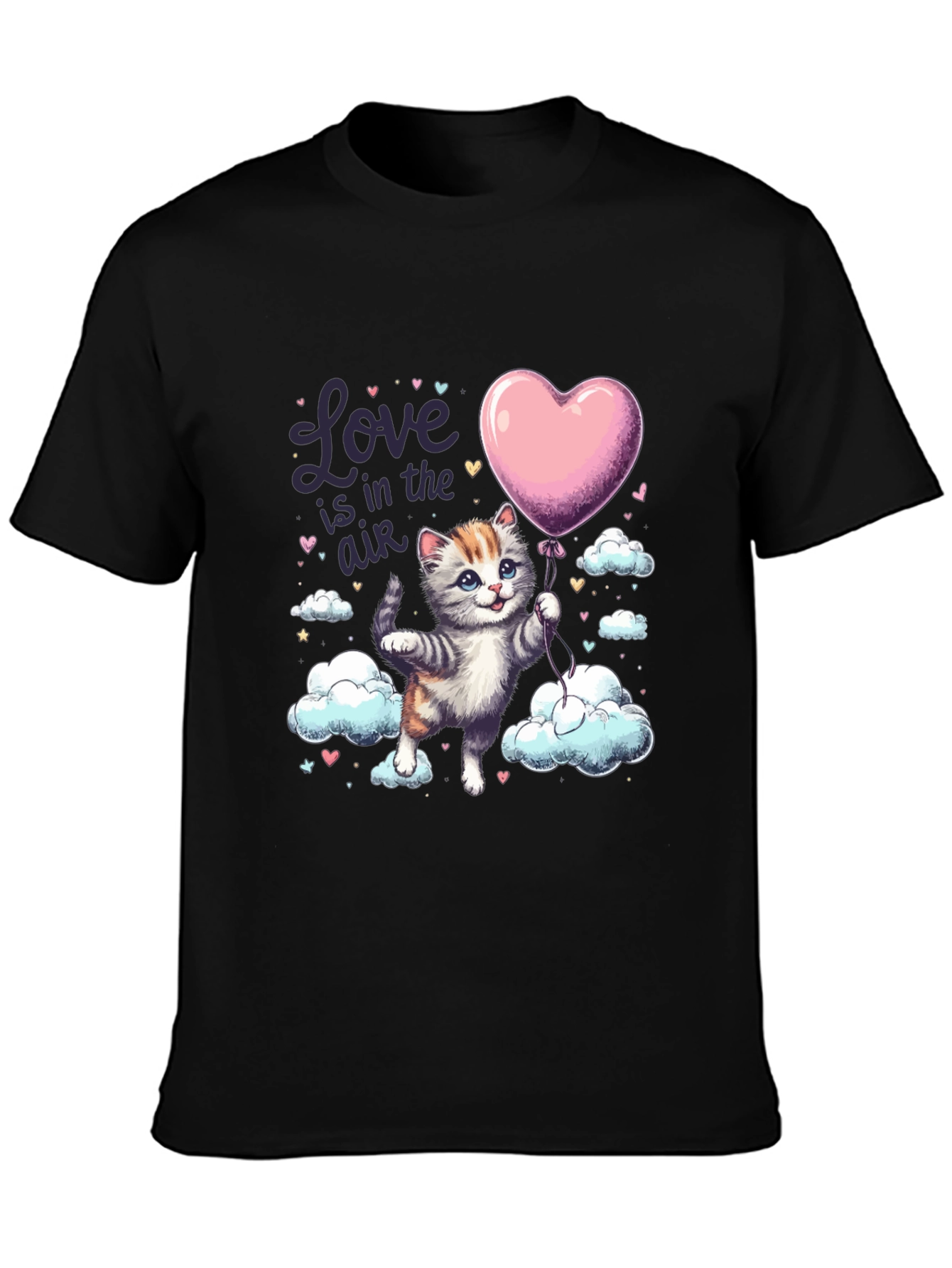Love is in the Air Cat Graphic Tee