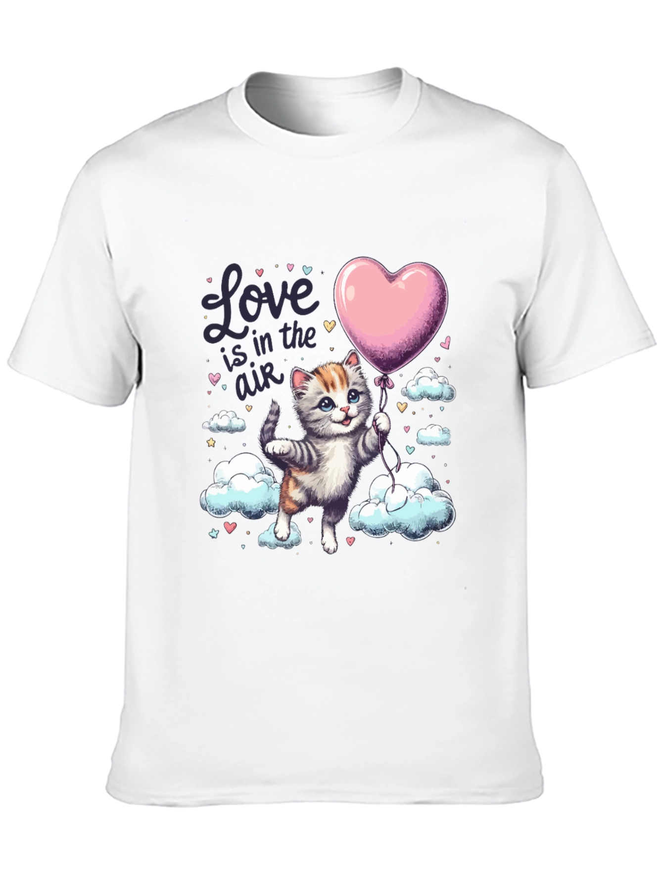 Love is in the Air Cat Graphic Tee