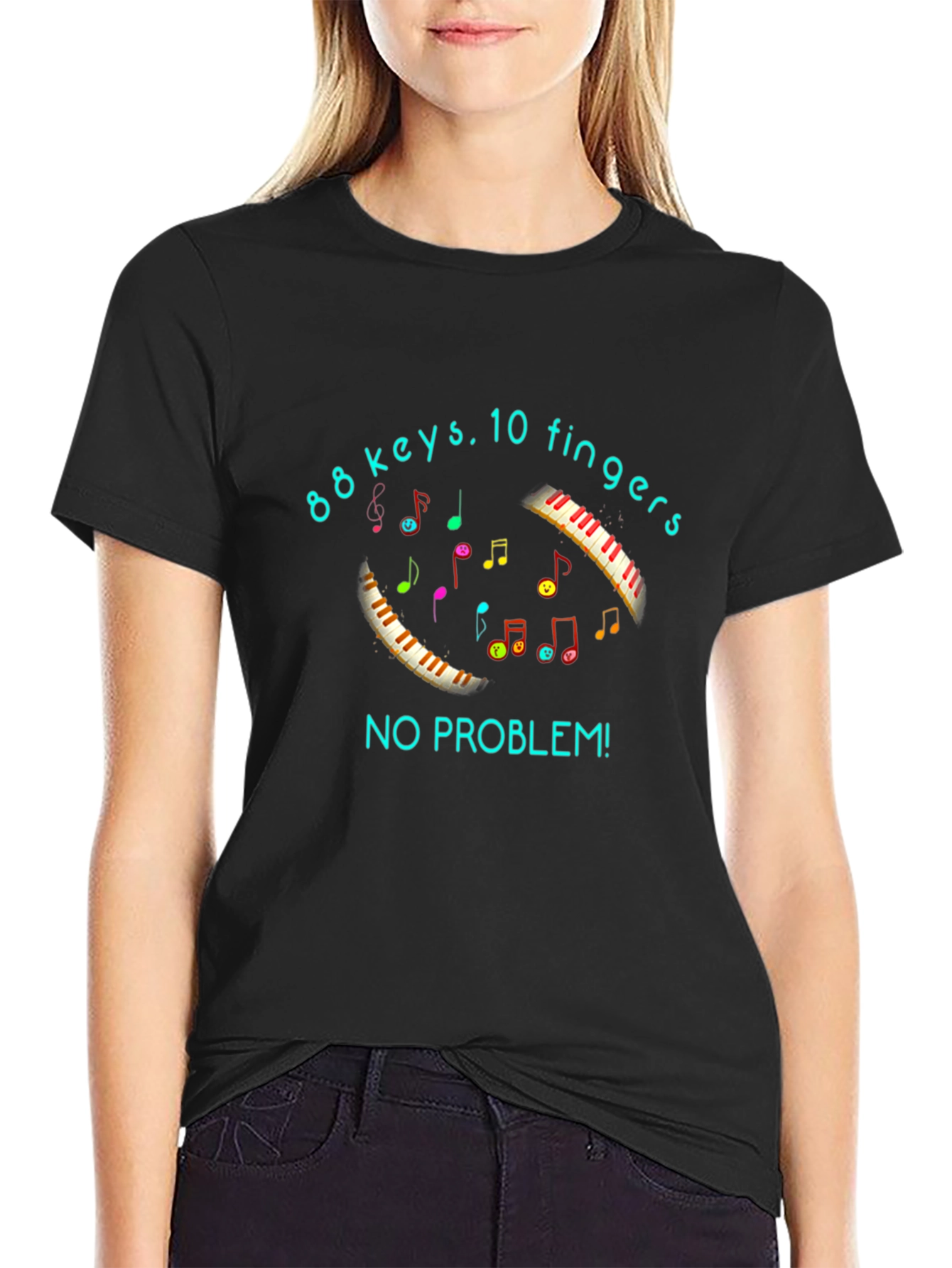 88 Keys 10 Fingers No Problem T-Shirt