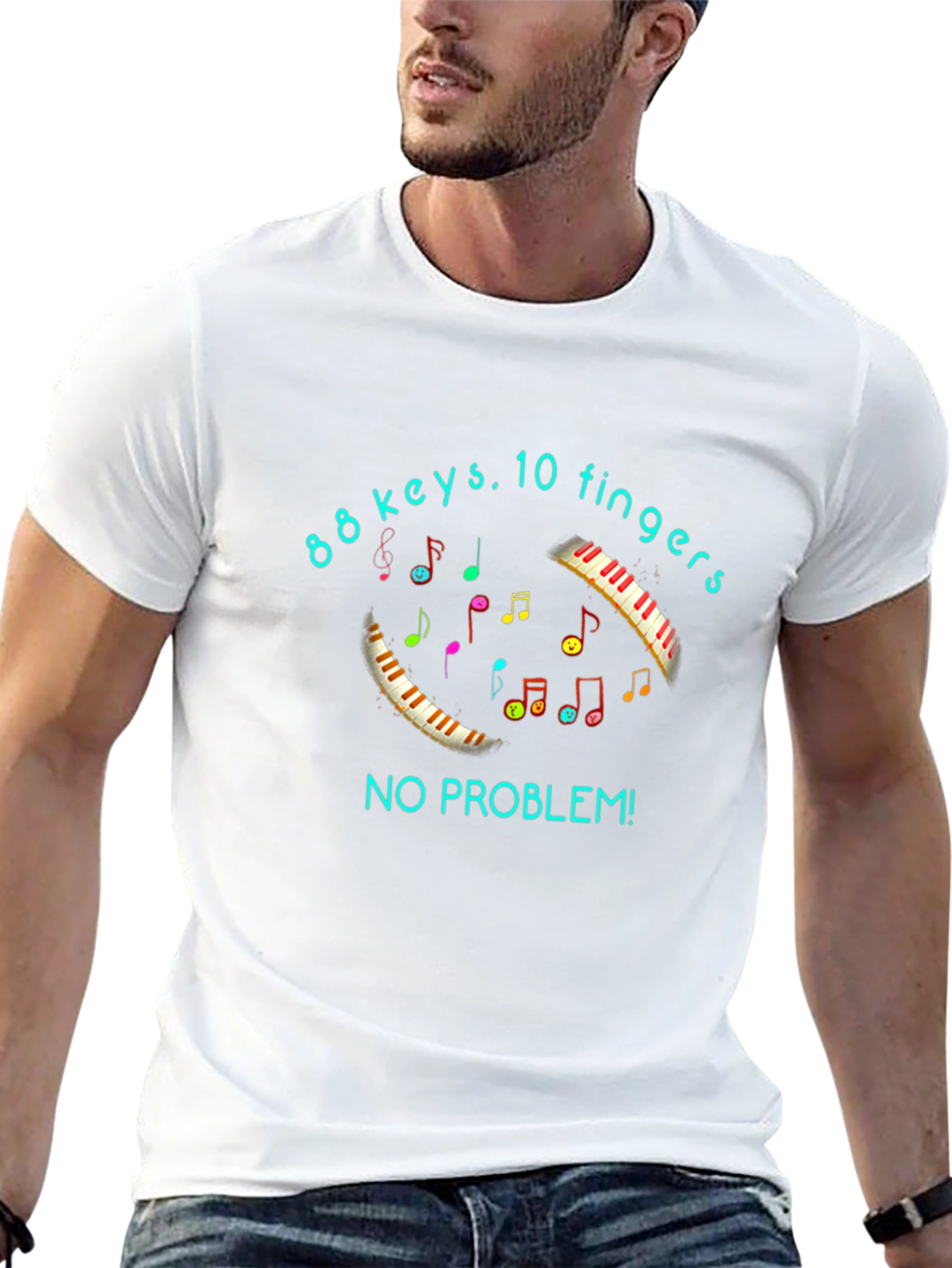 88 Keys 10 Fingers No Problem T-Shirt
