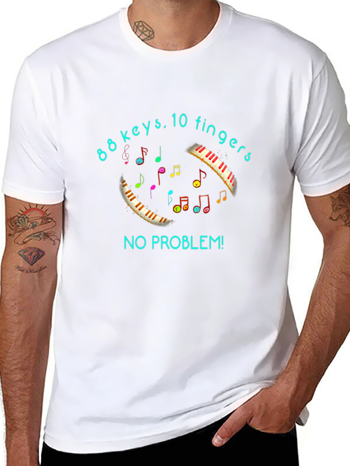88 Keys 10 Fingers No Problem T-Shirt