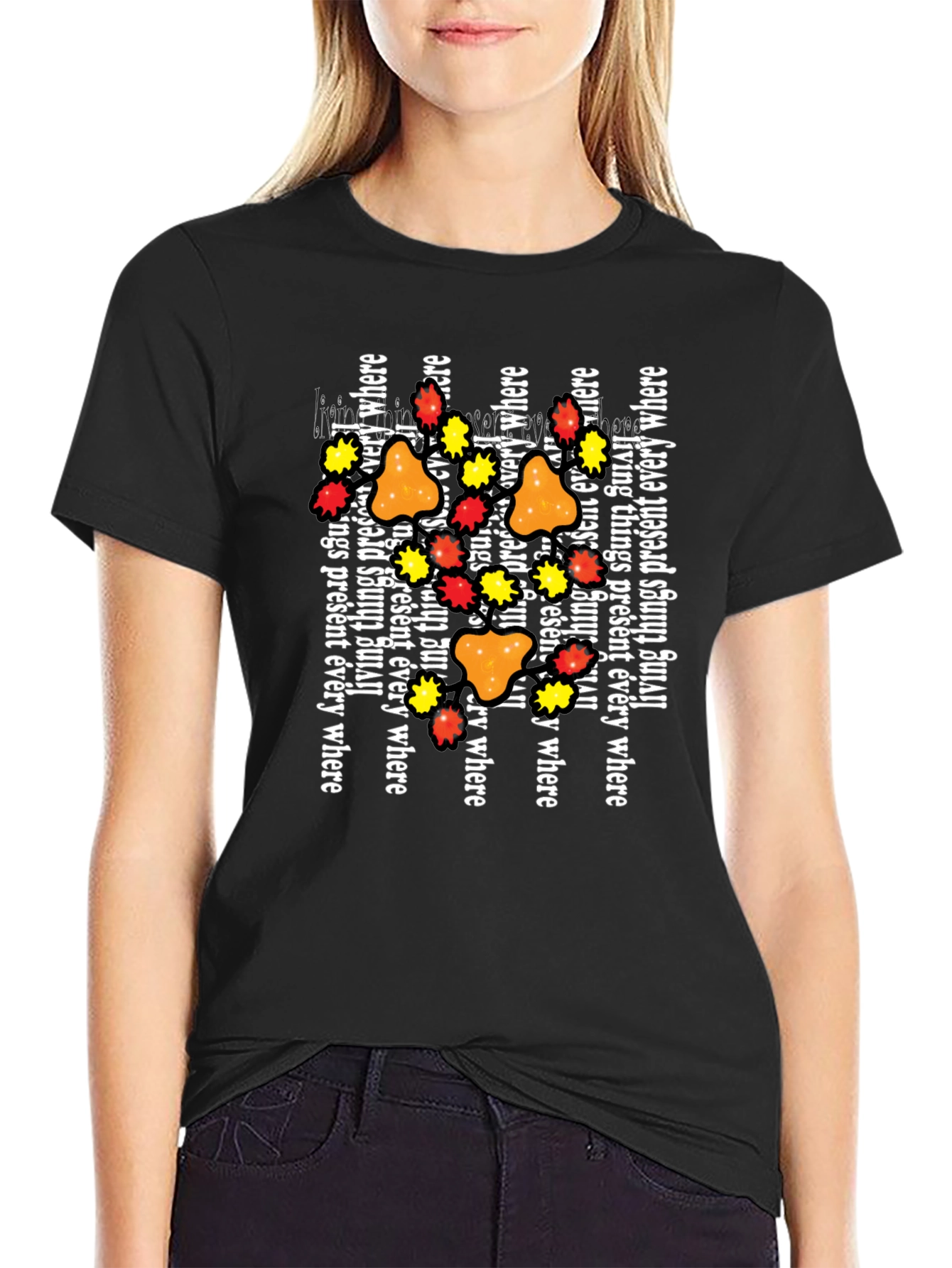 Graphic Tee: Living Things Everywhere Print