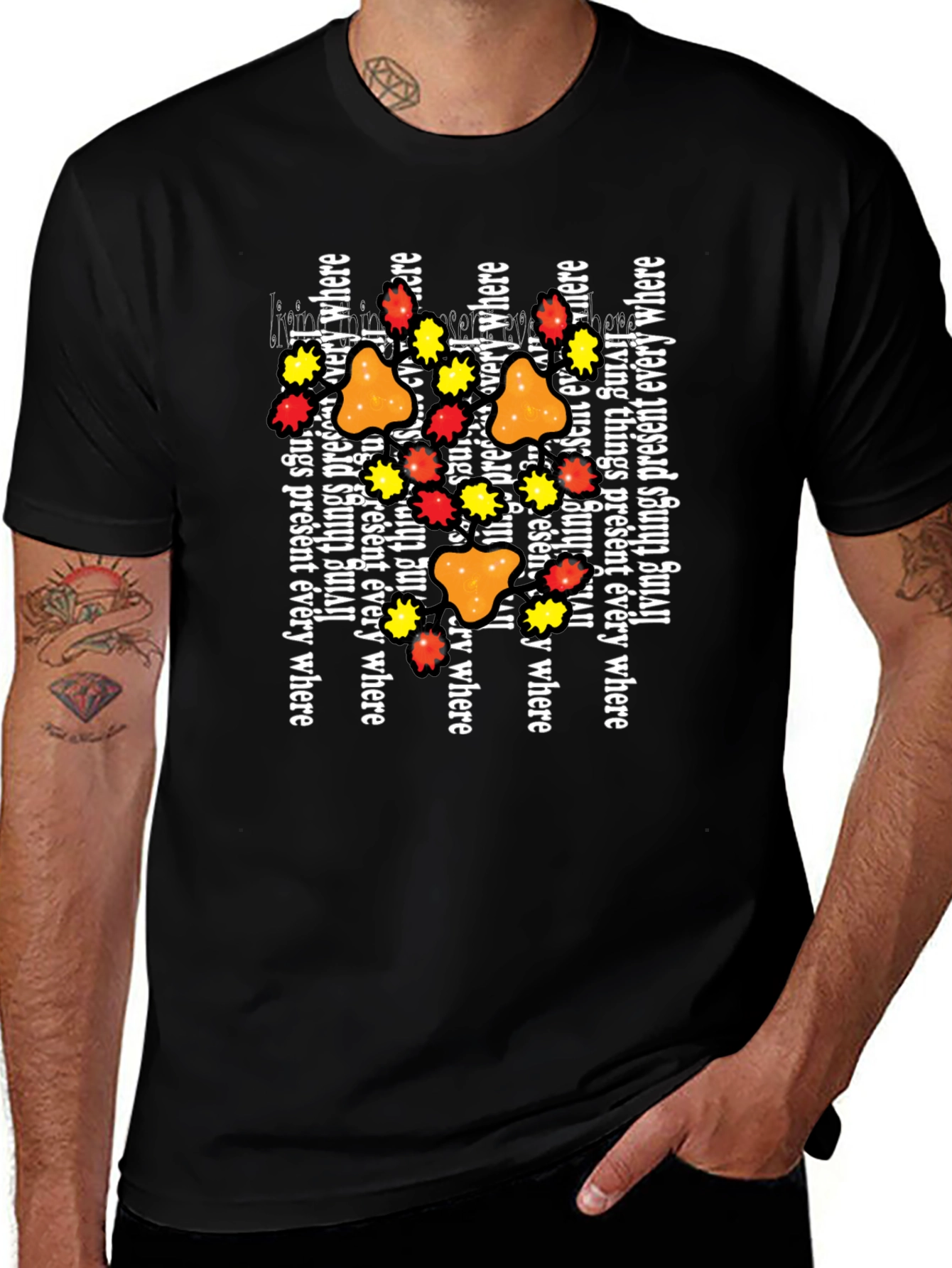 Graphic Tee: Living Things Everywhere Print