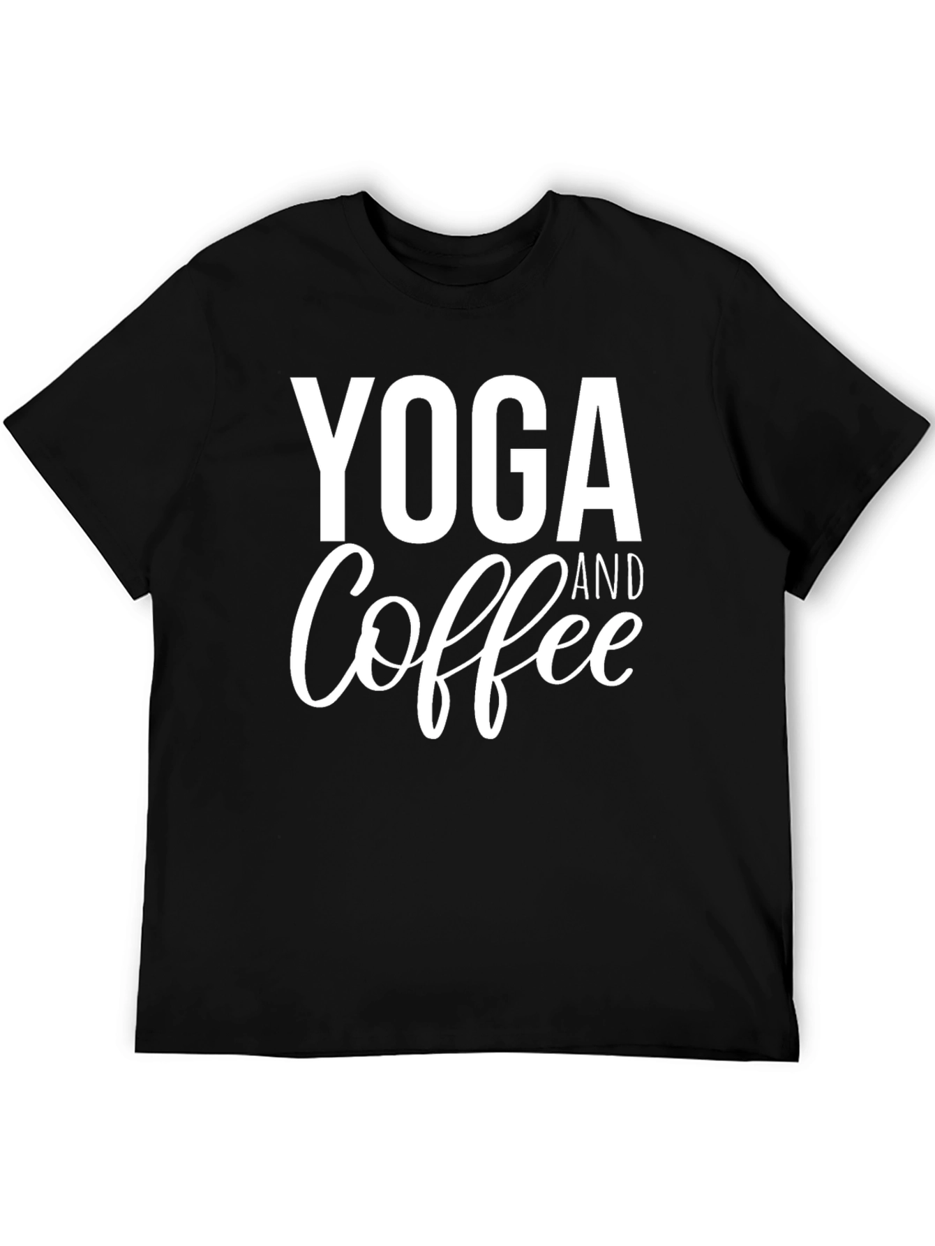 Yoga & Coffee T-Shirt - Black Tee