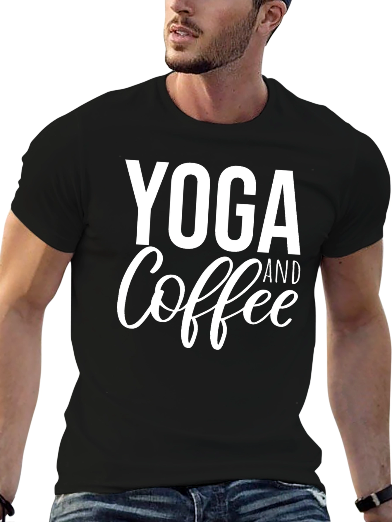 Yoga & Coffee T-Shirt - Black Tee