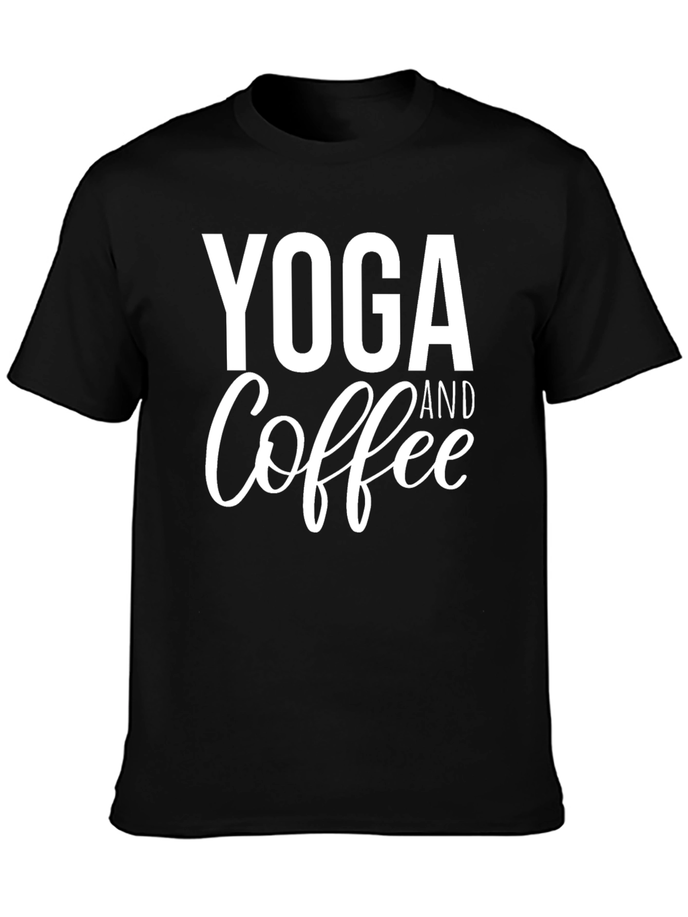 Yoga & Coffee T-Shirt - Black Tee