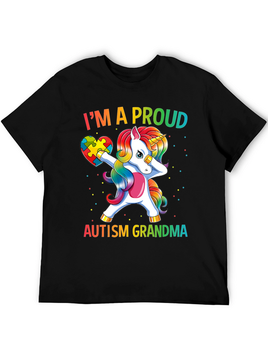 Proud Autism Grandma Unicorn T-Shirt