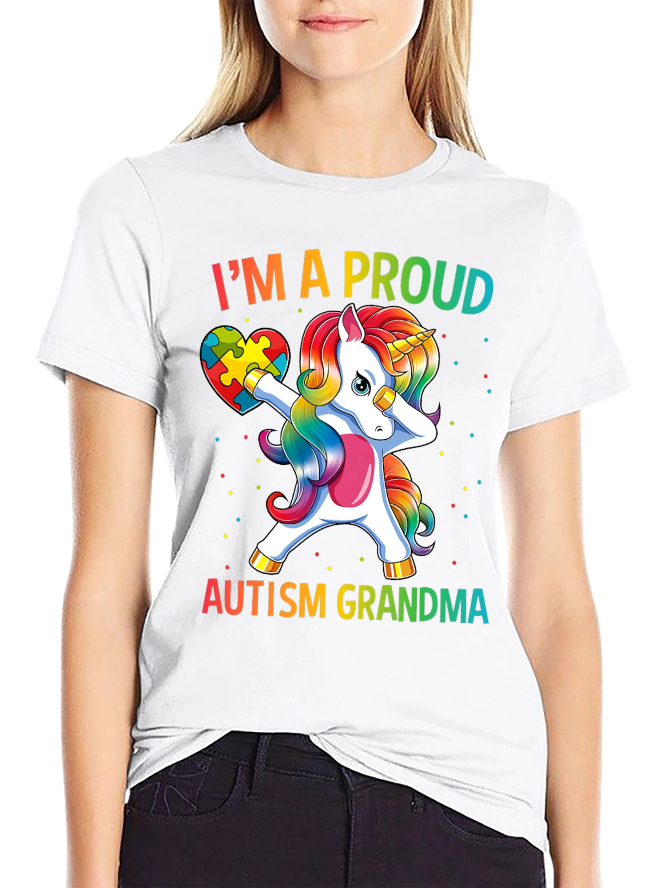 Proud Autism Grandma Unicorn T-Shirt