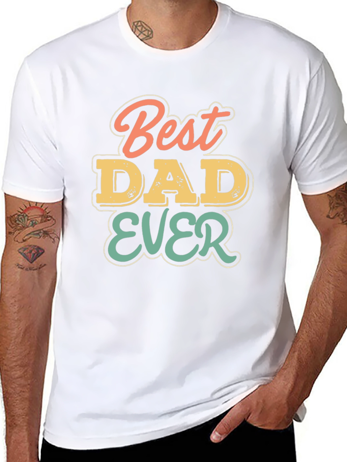 Best Dad Ever T-Shirt - Retro Design