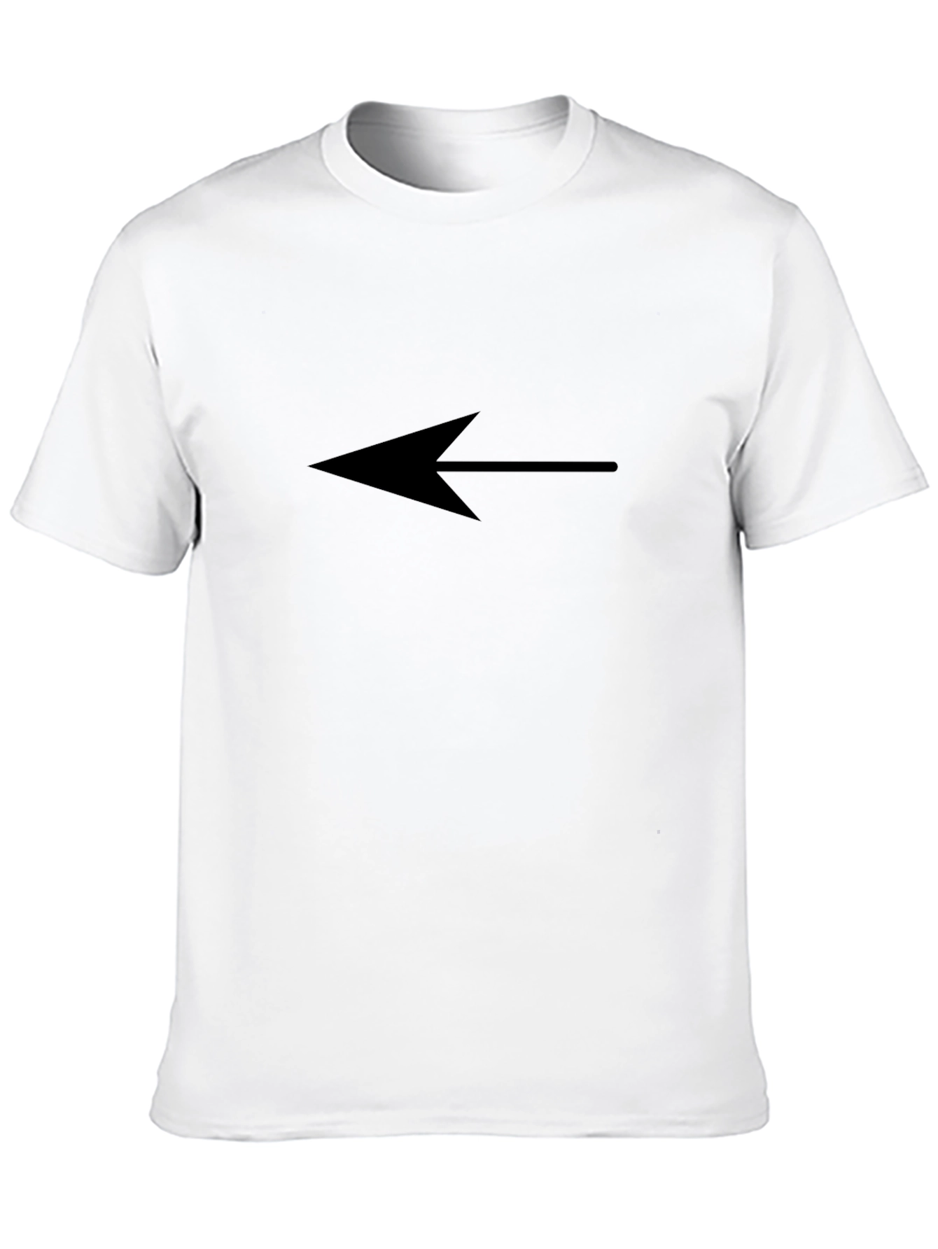 Left Arrow Graphic T-Shirt - Casual Black Tee