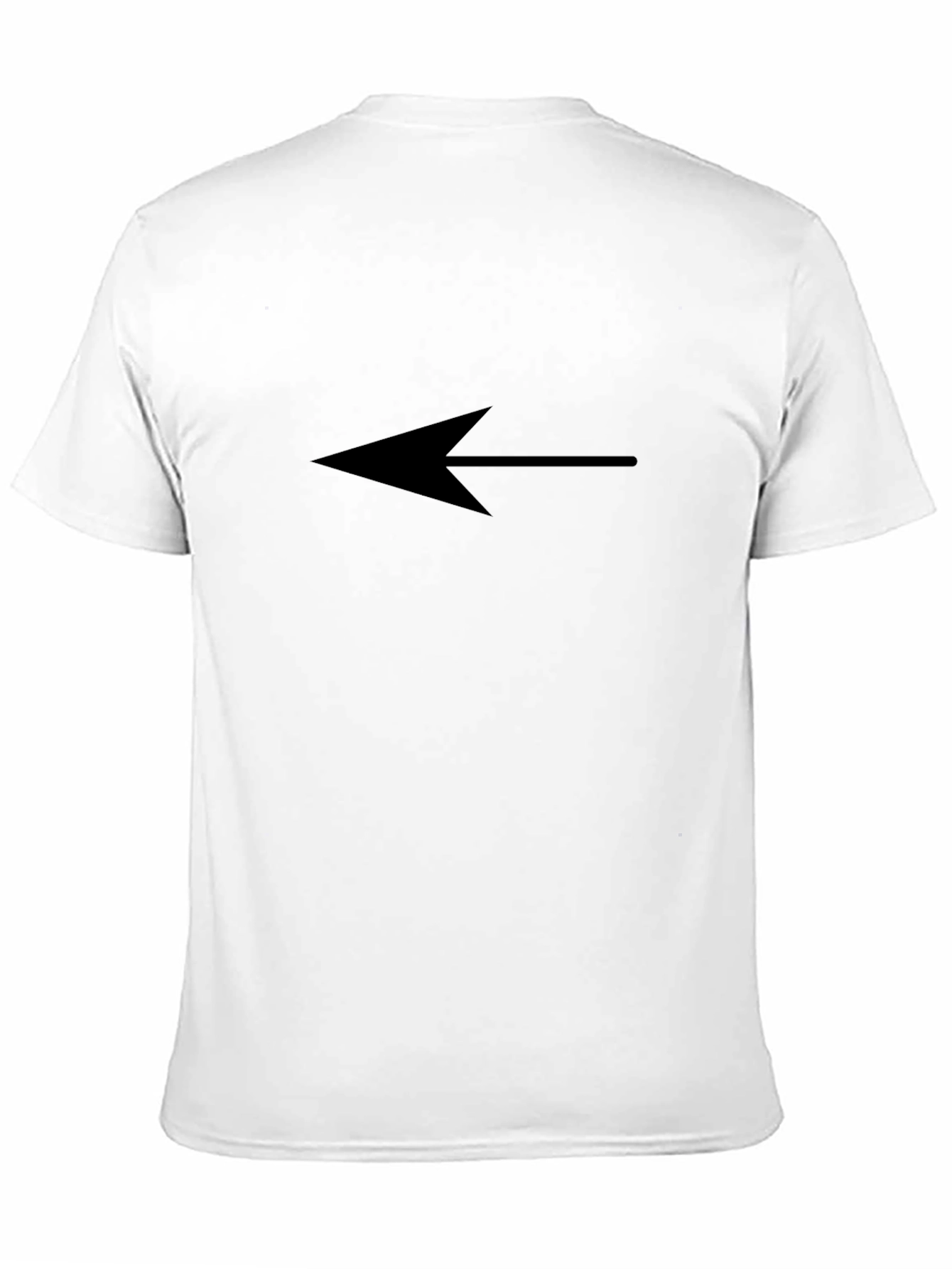 Left Arrow Graphic T-Shirt - Casual Black Tee