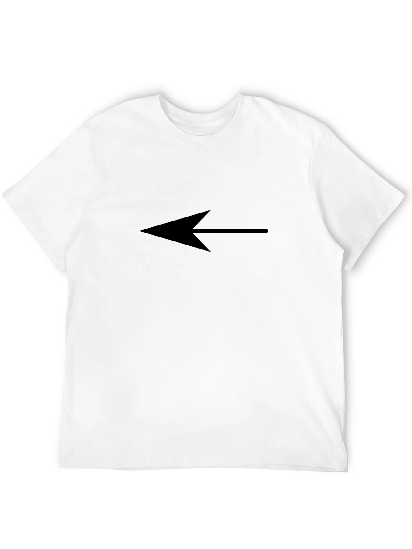 Left Arrow Graphic T-Shirt - Casual Black Tee