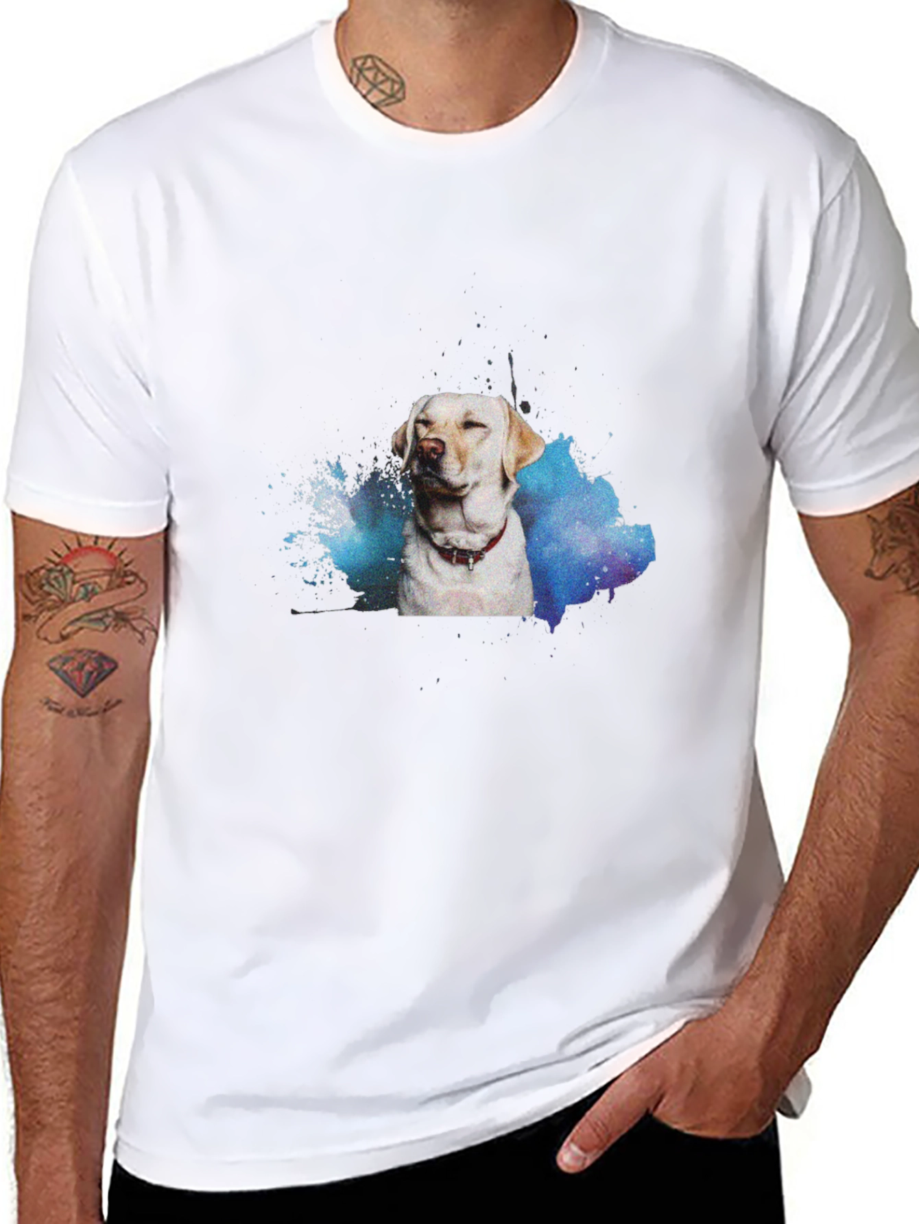 Galaxy Labrador T-Shirt – Artistic Dog Lover Graphic Tee