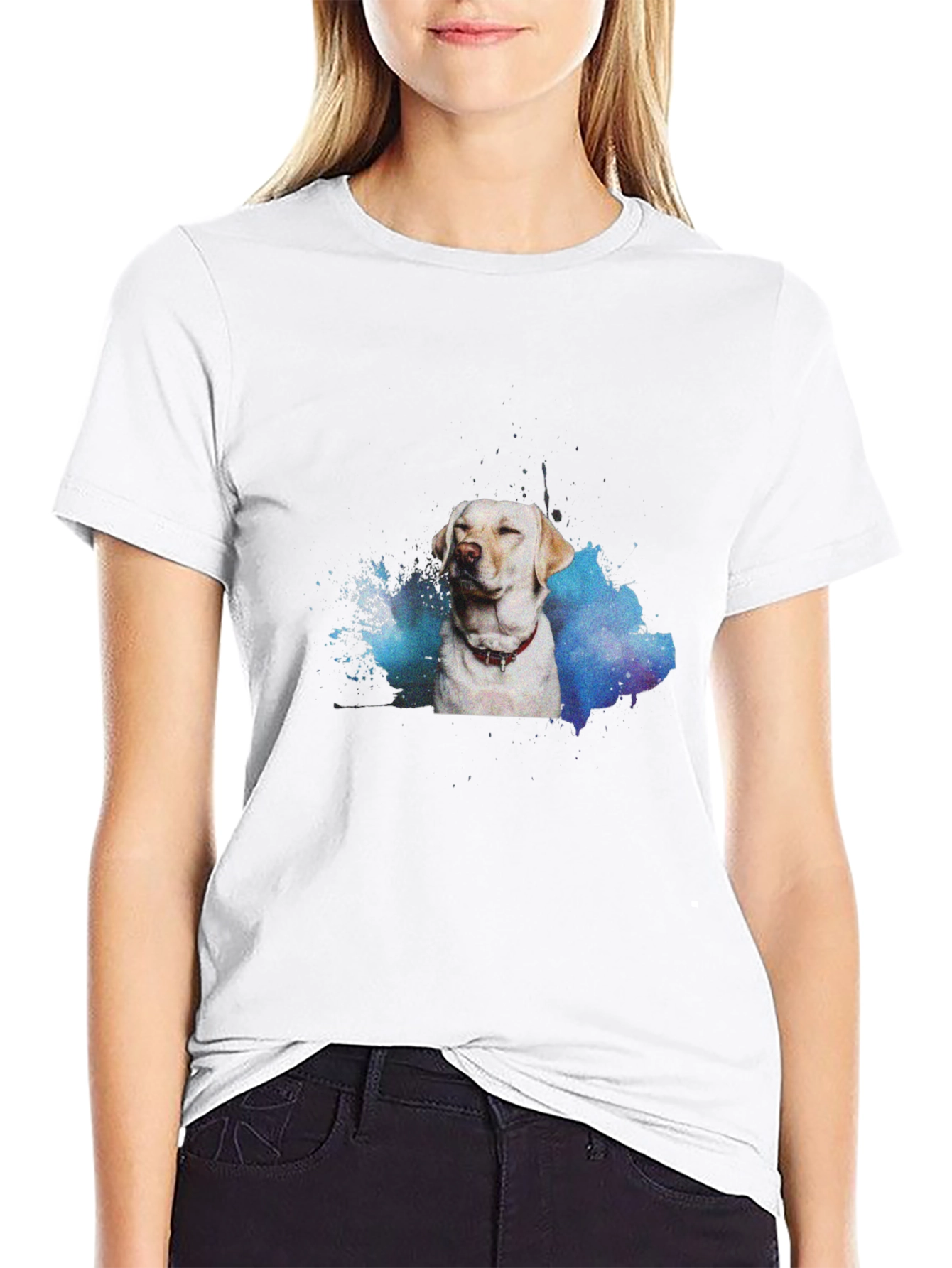 Galaxy Labrador T-Shirt – Artistic Dog Lover Graphic Tee