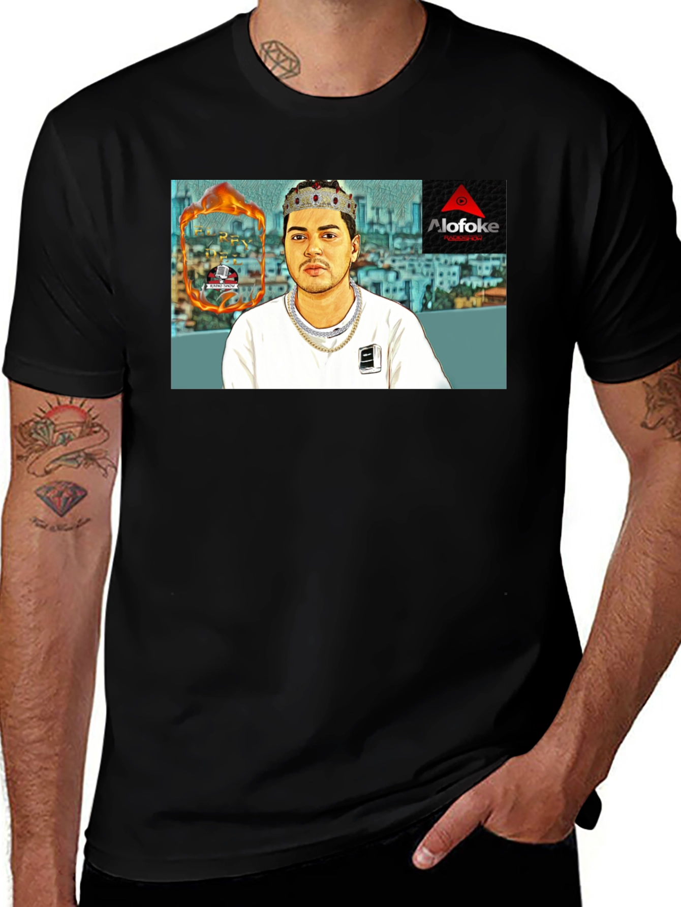 AlofoKe Graphic T-Shirt - Trendy Black Tee