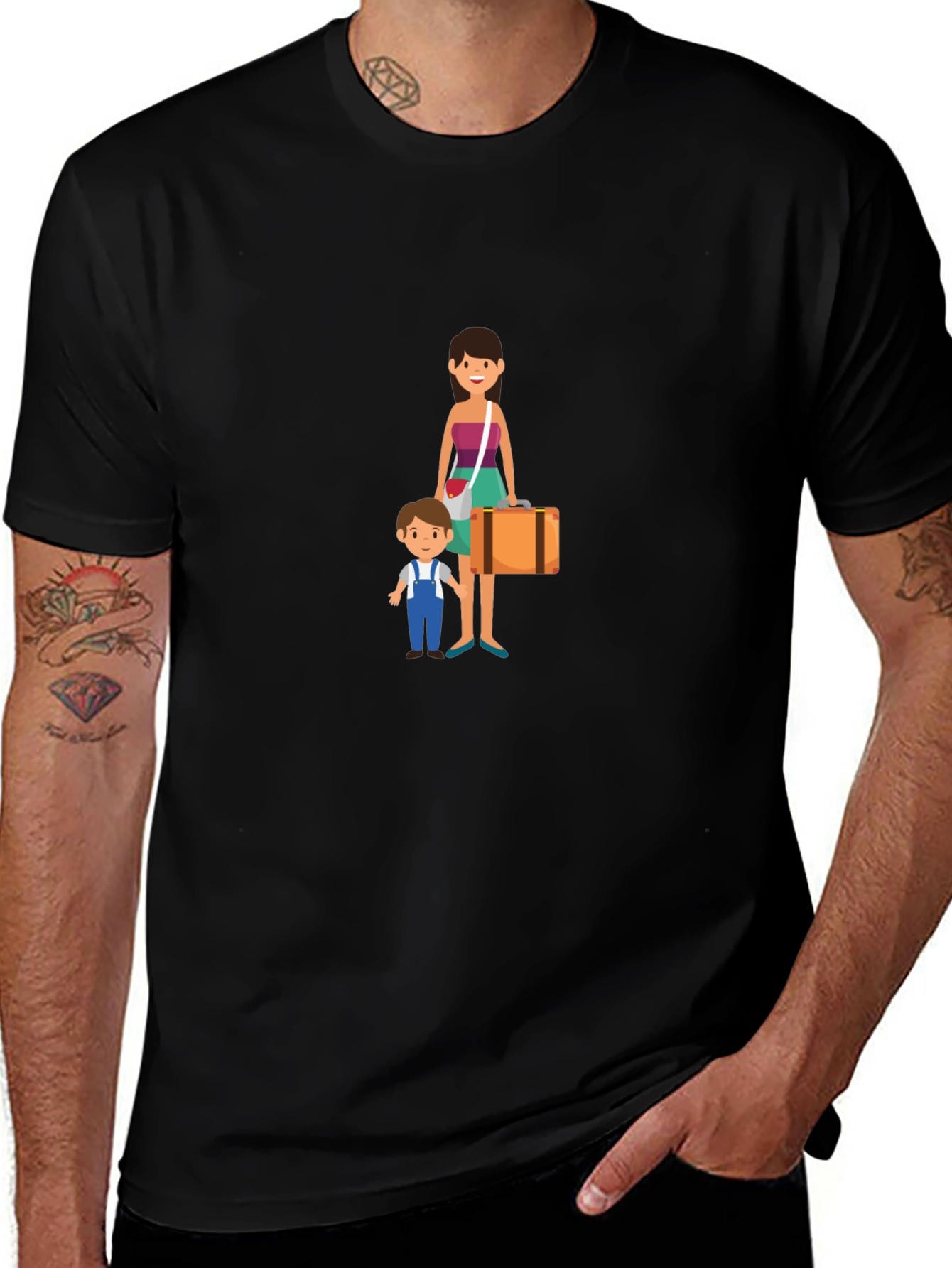 Family Travel Graphic Tee - Black