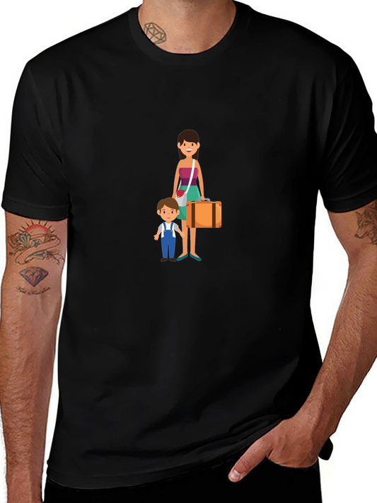 Family Travel Graphic Tee - Black
