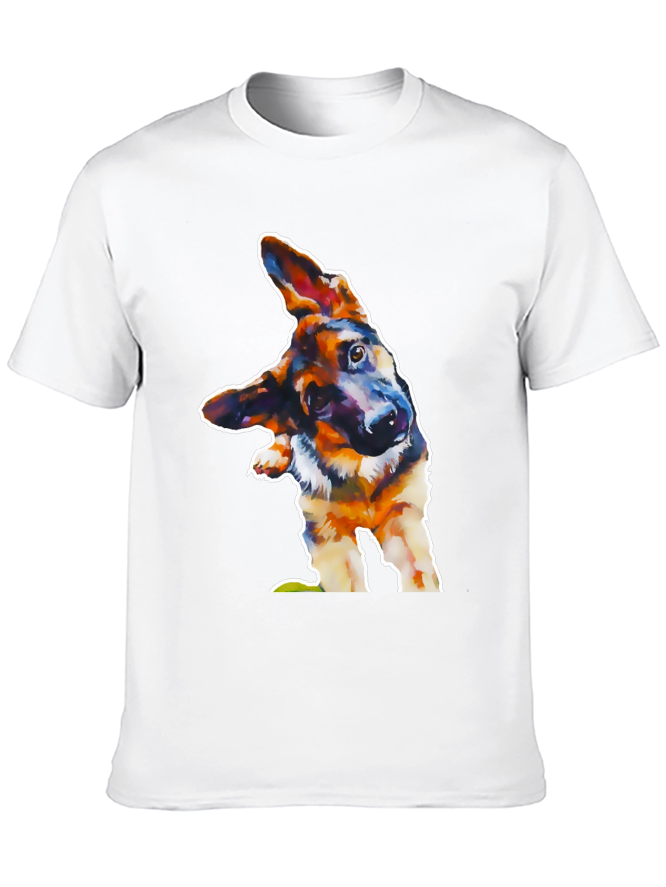 Dog Lover Tee: Artistic German Shepherd Design