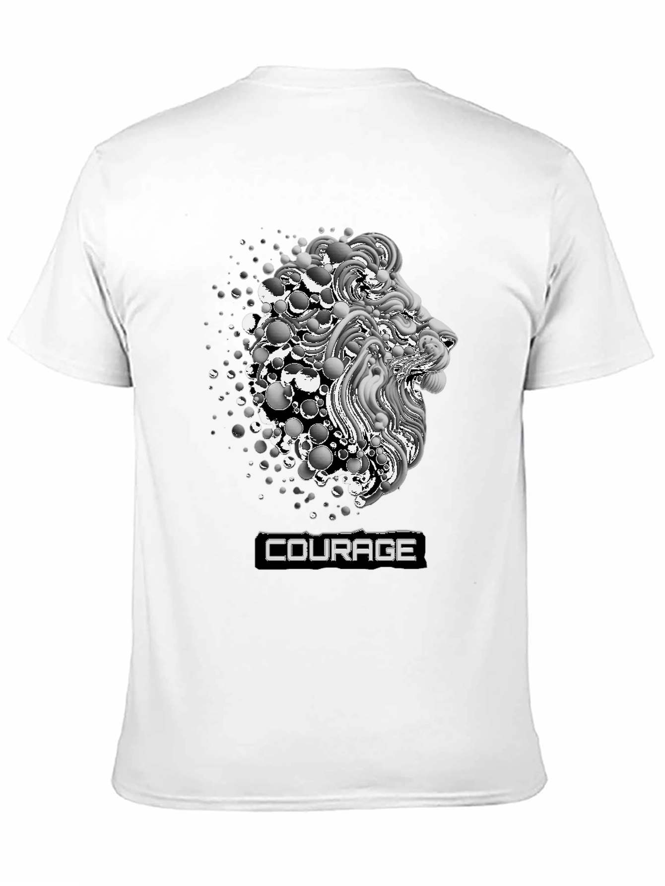 Lion Head Courage Graphic Print Tee